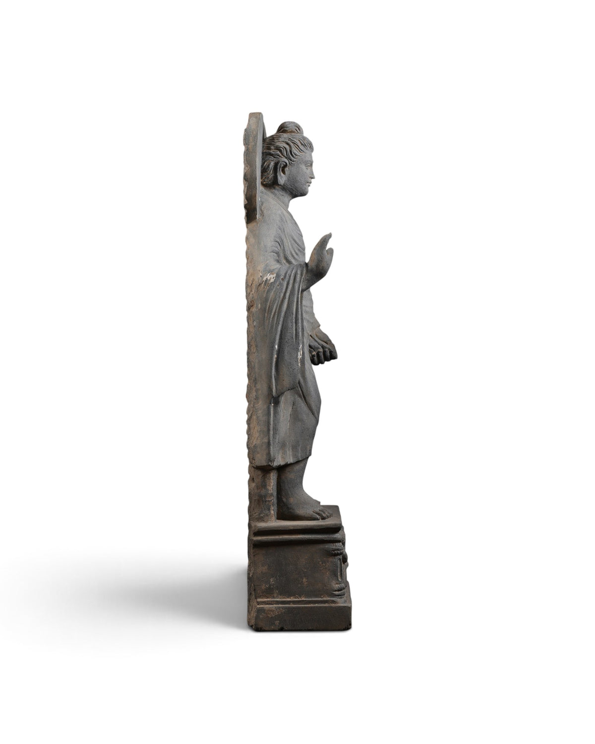 Ancient Gandhara Schist Figure of Standing Buddha