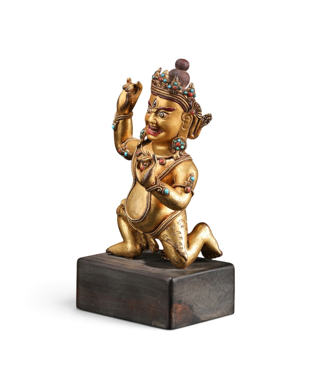 Ancient Himalayan Tibetan Buddhist Bronze Sculpture of Mahakala
