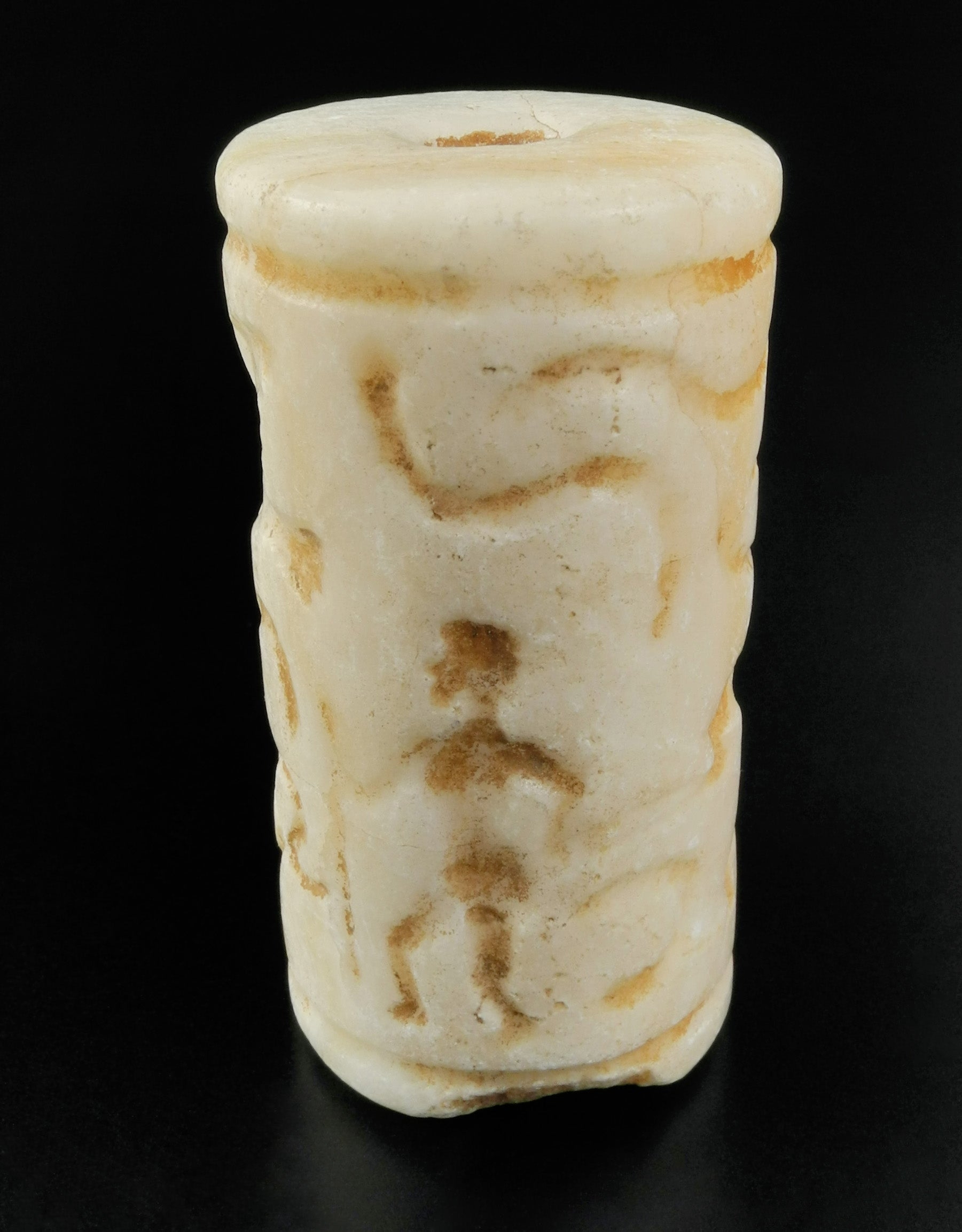 Ancient Bactrian Alabaster Cylinder Seal