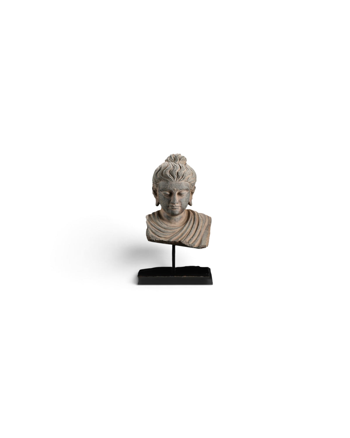 Schist Stone Bust of the Gandhara Buddha