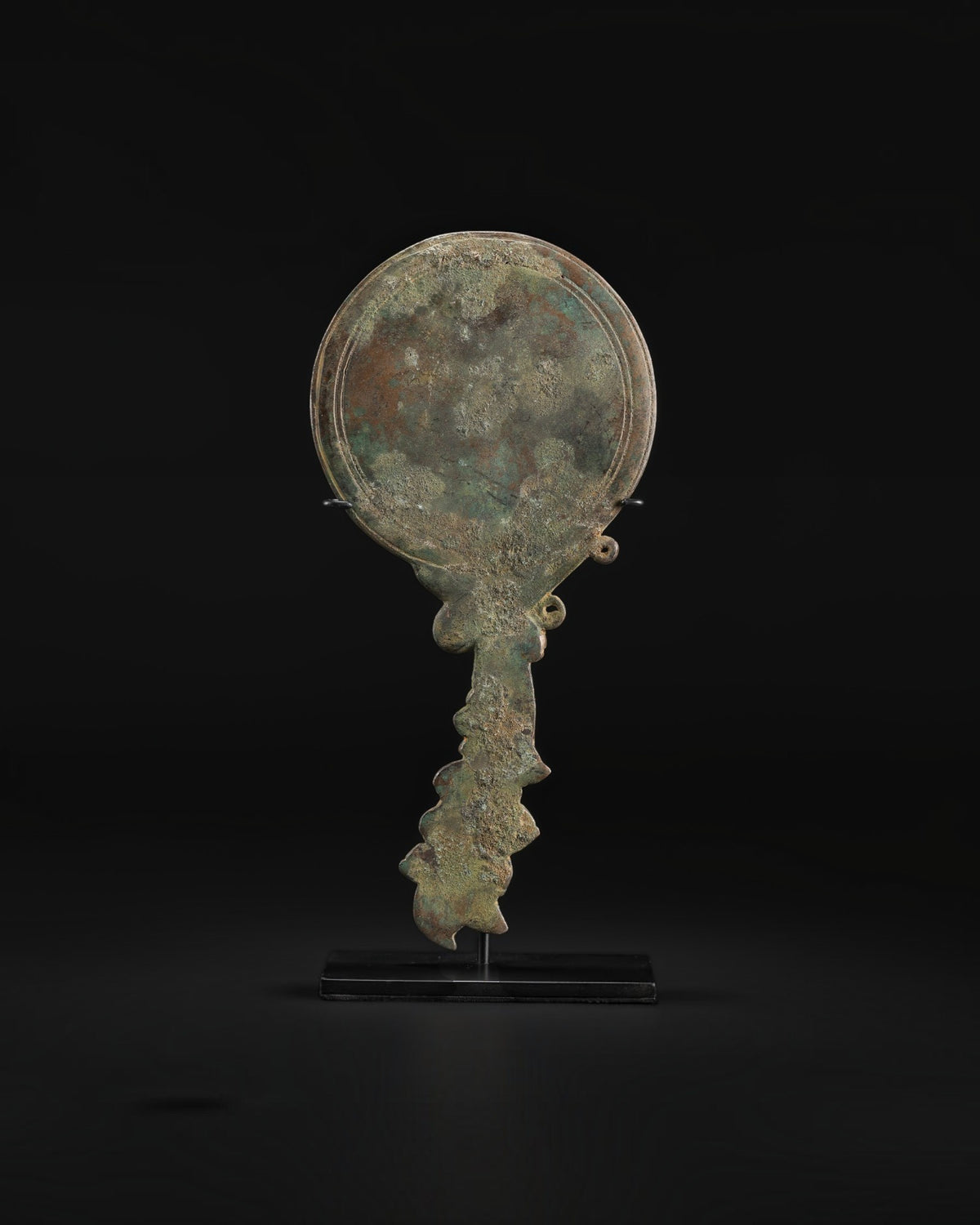 Old Himalayan Bronze Mirror Antiquities Pala Art