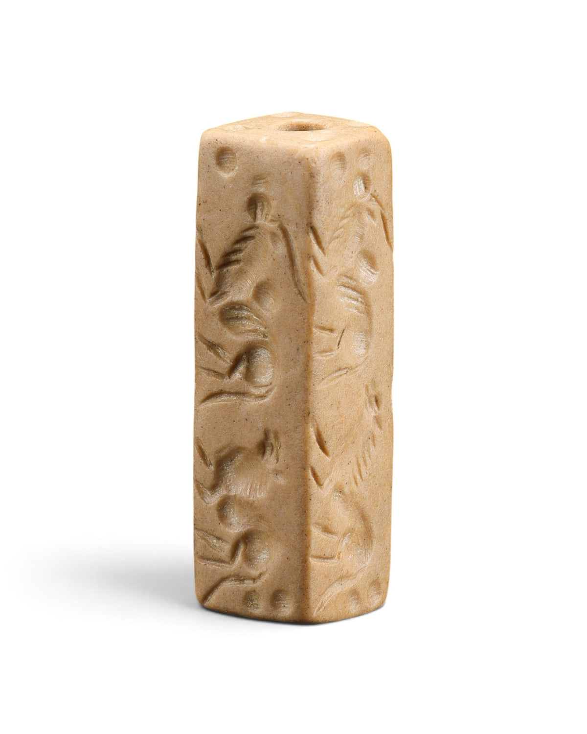 Old Antique Engraved Carved Agate Stone Stamp Seal Bead