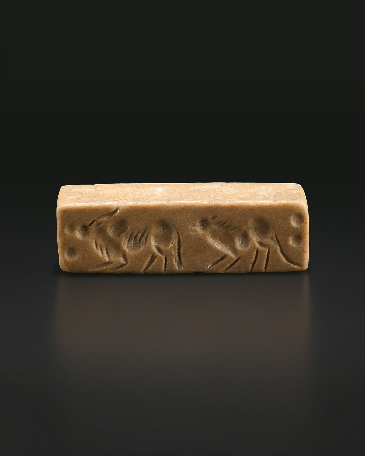 Old Antique Engraved Carved Agate Stone Stamp Seal Bead
