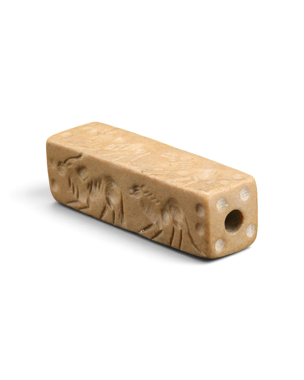 Old Antique Engraved Carved Agate Stone Stamp Seal Bead
