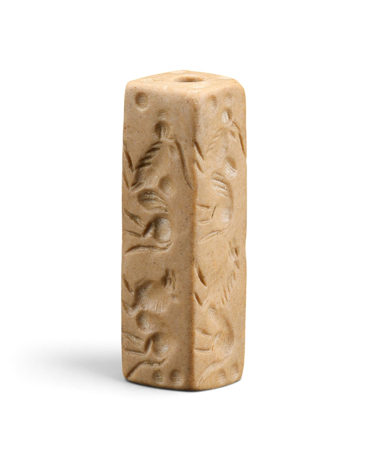 Old Antique Engraved Carved Agate Stone Stamp Seal Bead