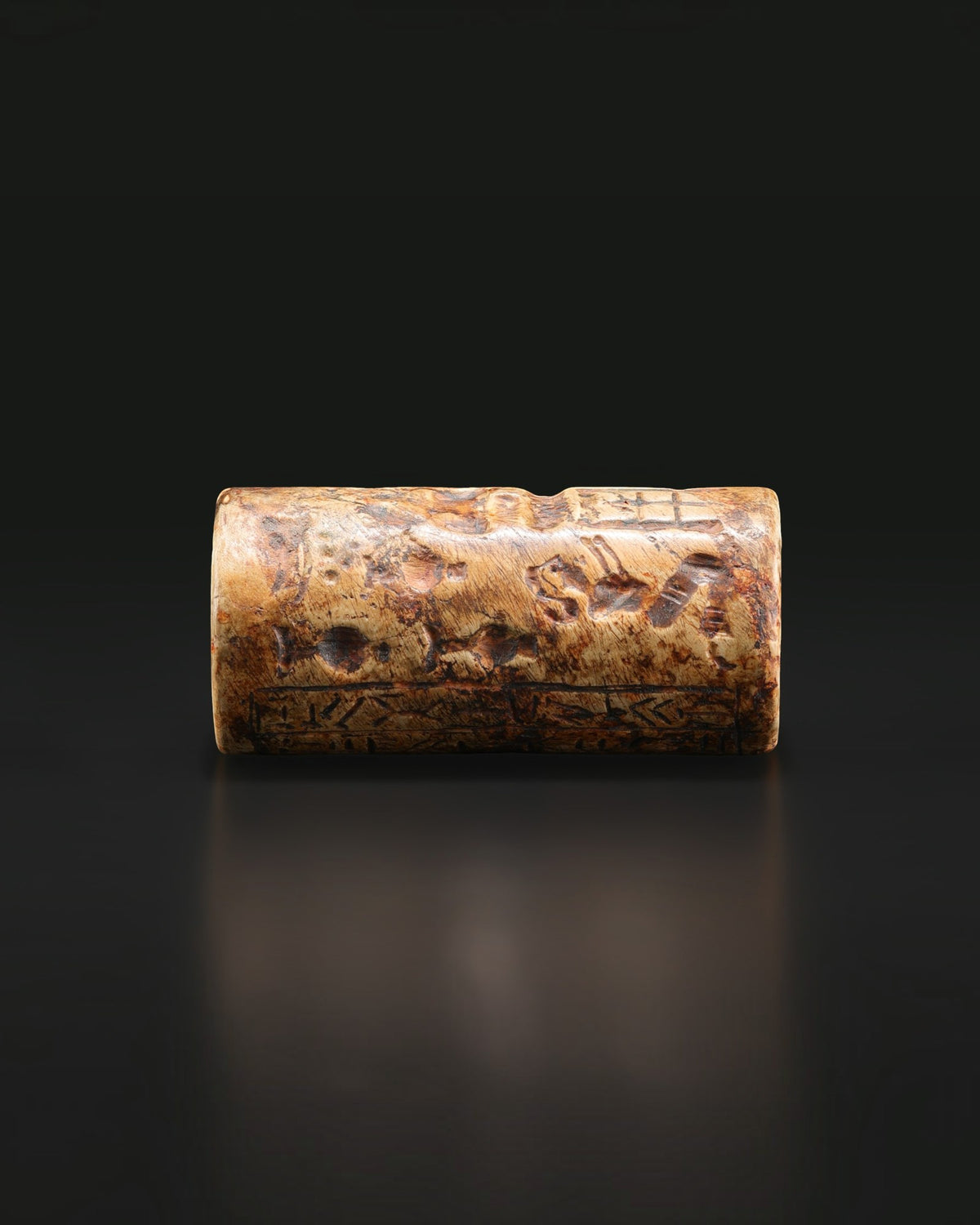 Old Antique Engraved Carved Jaspar Stone Stamp Seal Bead