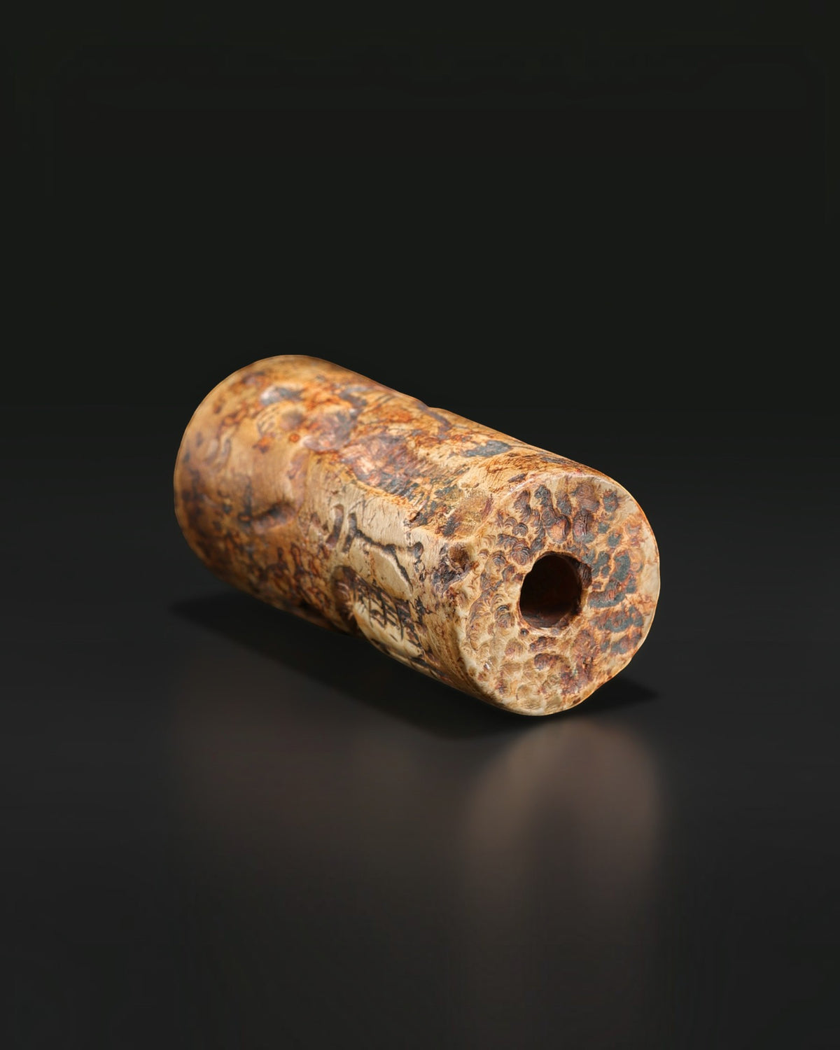 Old Antique Engraved Carved Jaspar Stone Stamp Seal Bead