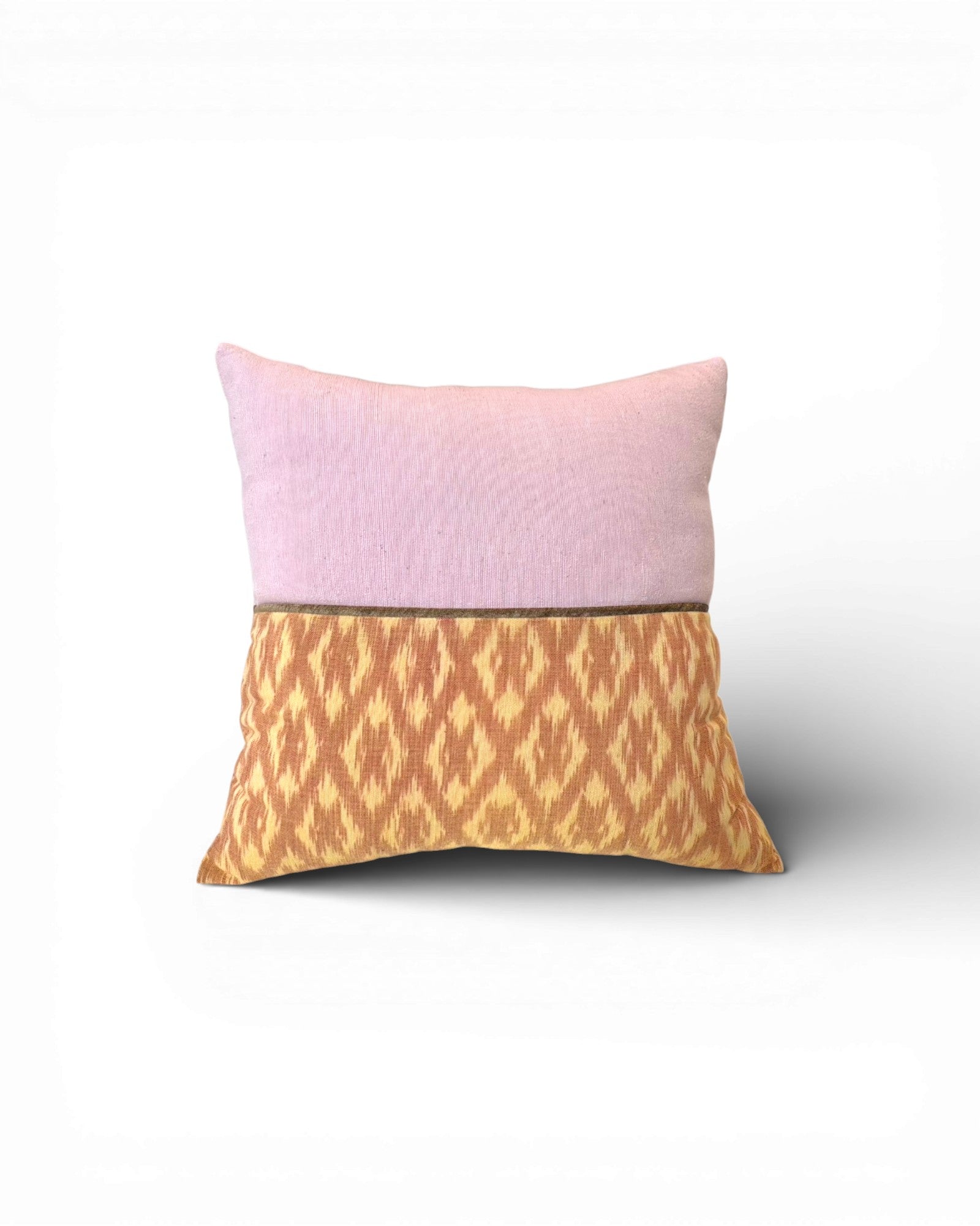 Ikat Textile Accent Cushion - Pink & Beige - Surround Living - 4