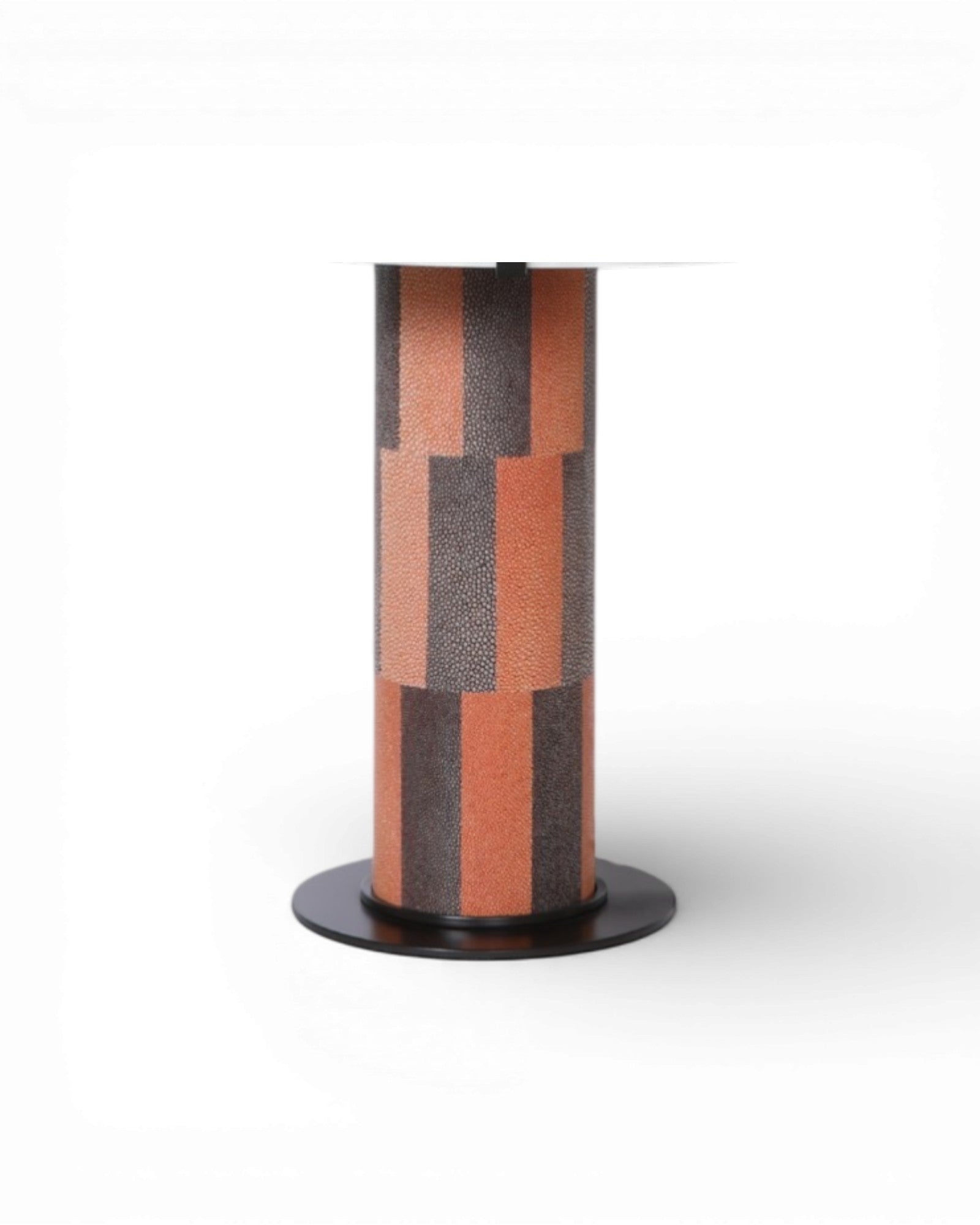 Edie Table Lamp I Shagreen Marble Lamp Shade - Orange & Grey - Surround Living - 4