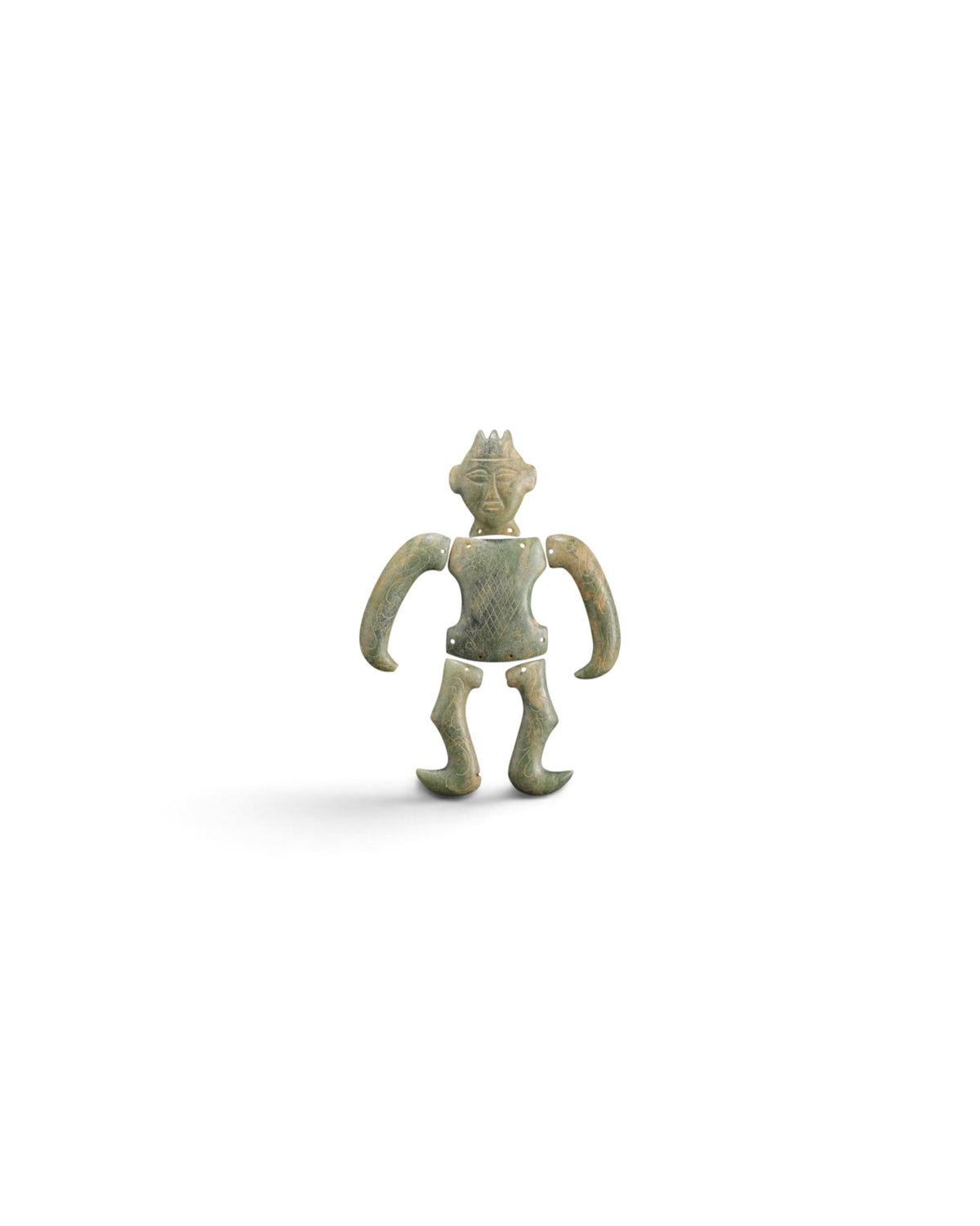 Carved Jade Stone Anthropomorphic Effigy Figure