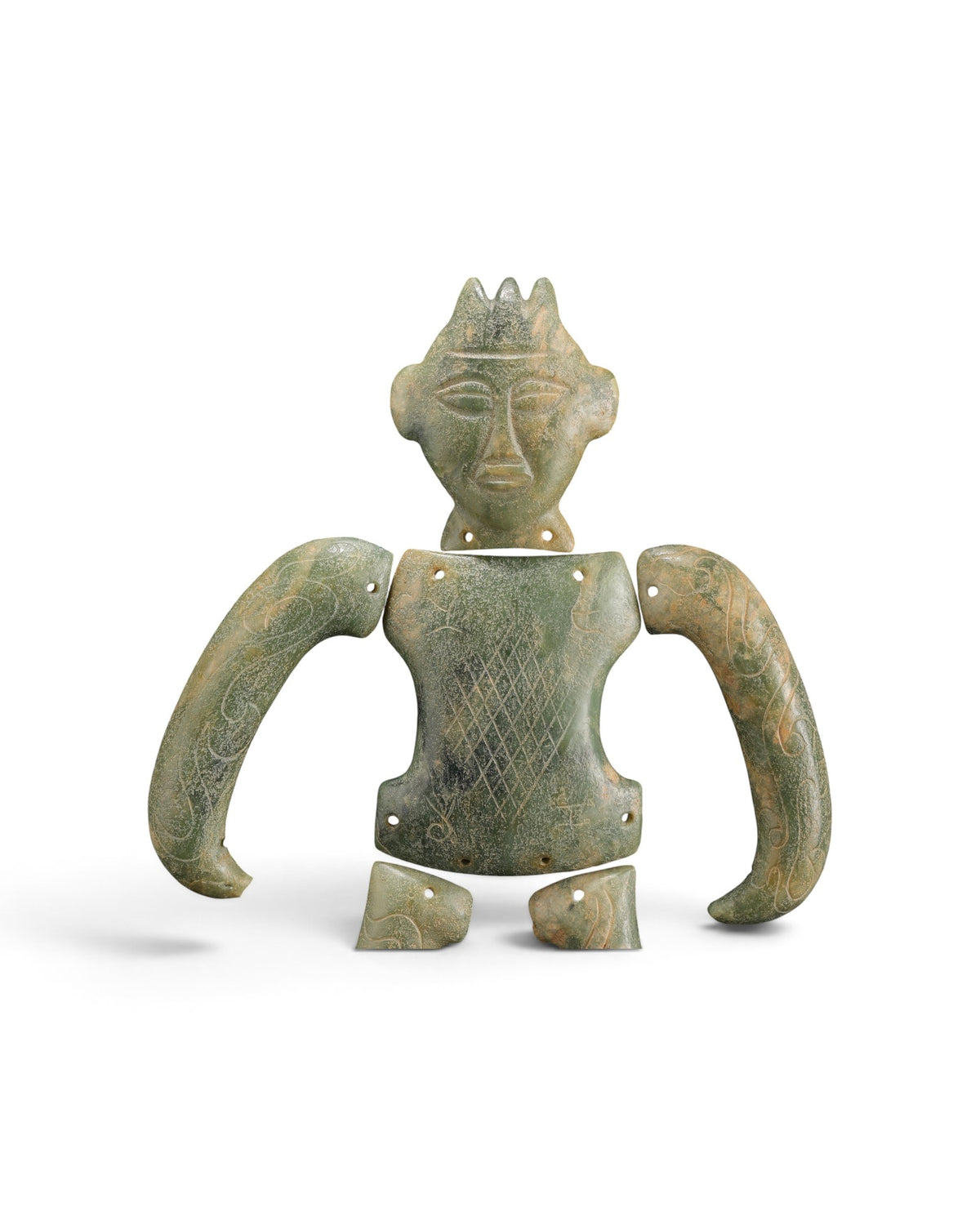 Carved Jade Stone Anthropomorphic Effigy Figure