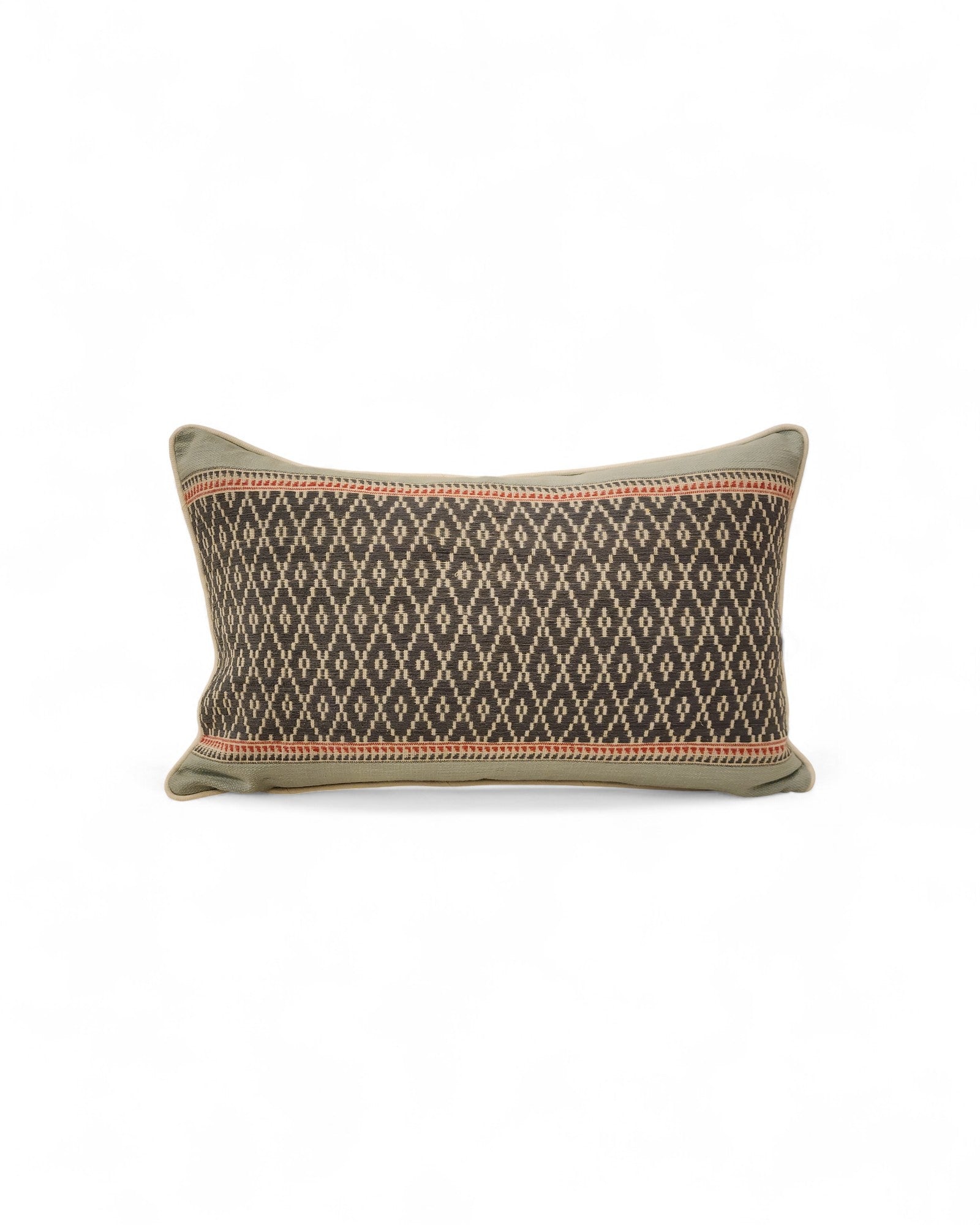 Khit Diamond Weave Cushion in Earth Grey