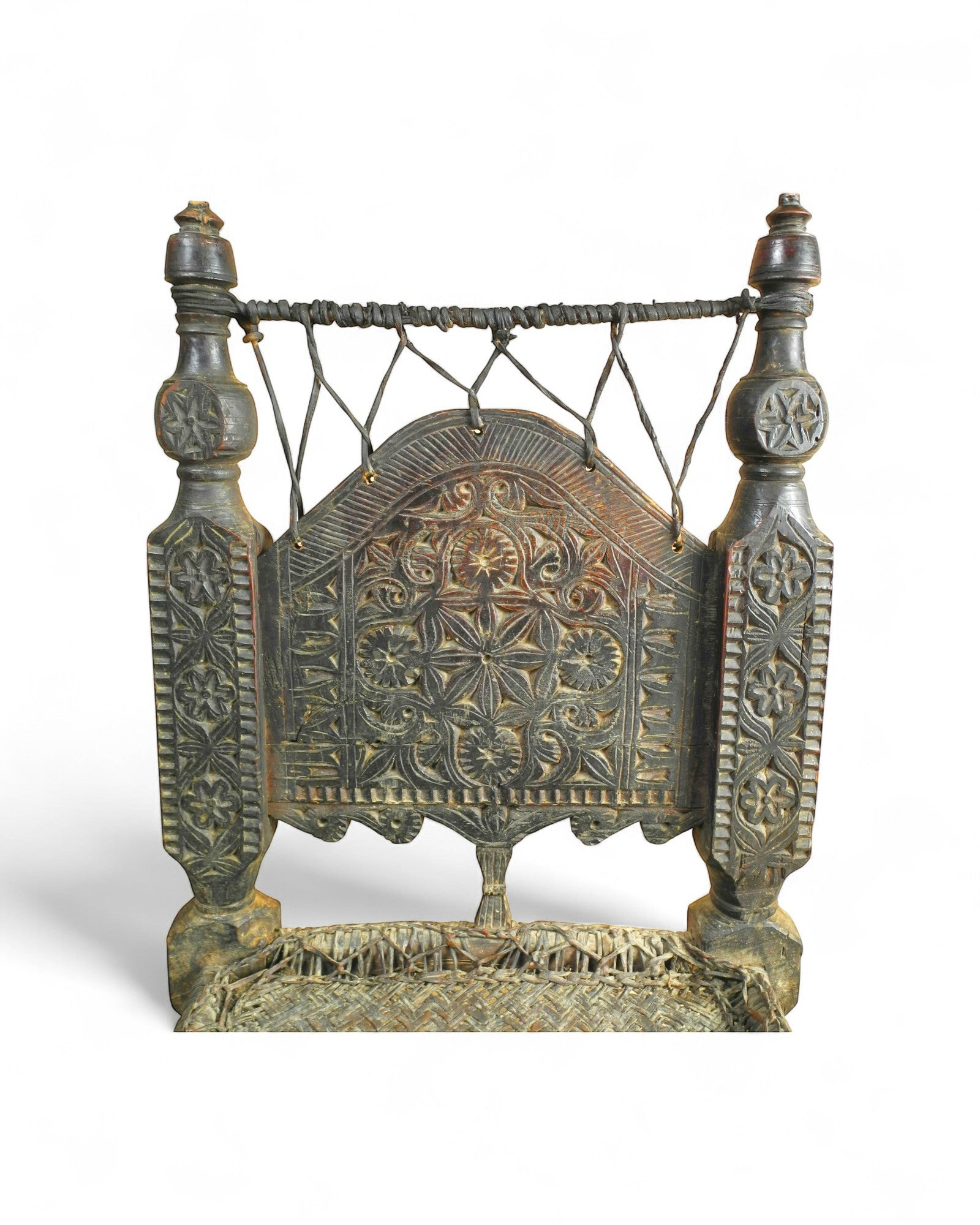 Swat Valley Low Chair with Leather - Woven Seat - Surround Living - 2