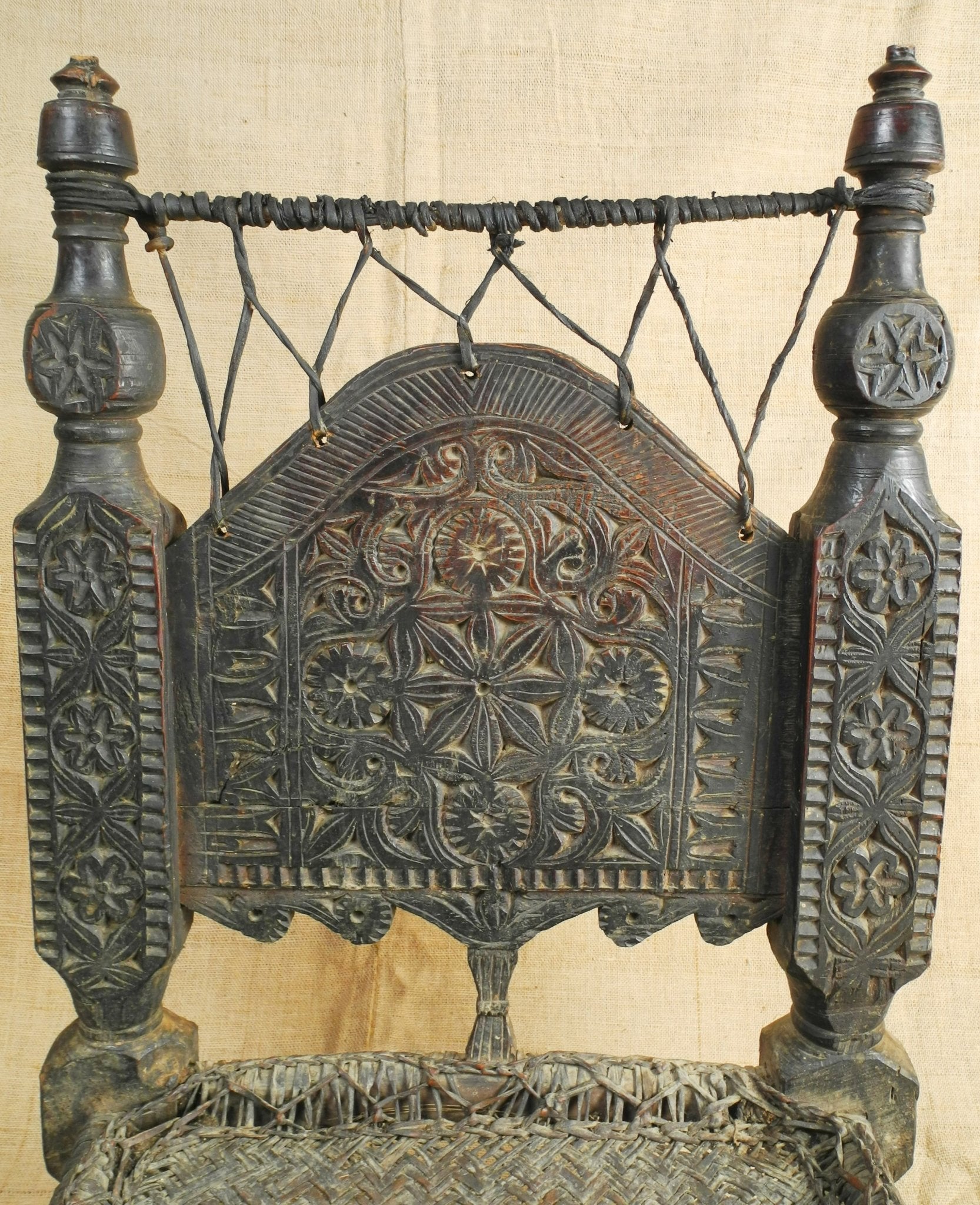 Swat Valley Low Chair with Leather - Woven Seat - Surround Living - 5