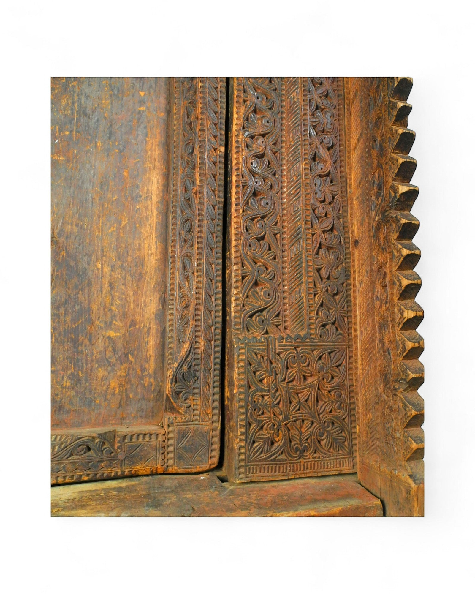 Carved Cedar Door By Master Carpenter Mohammad Jan — Swat Valley