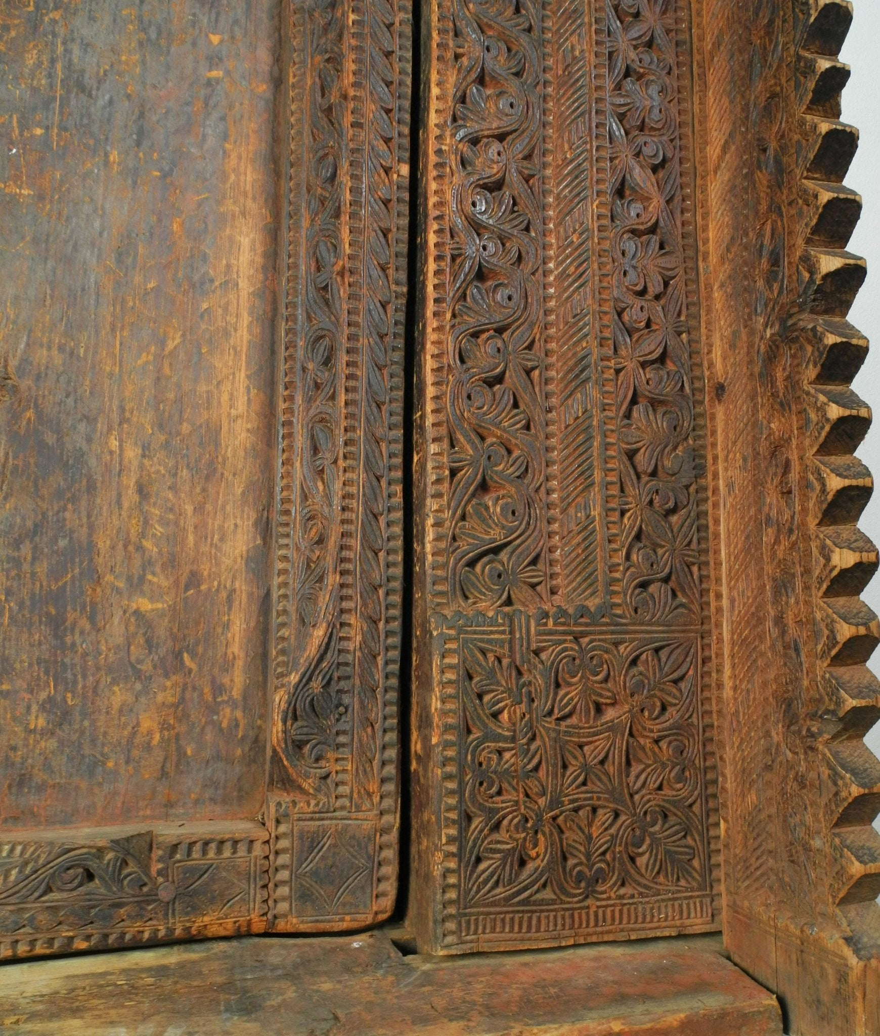 Carved Cedar Door By Master Carpenter Mohammad Jan — Swat Valley - Surround Living - 15