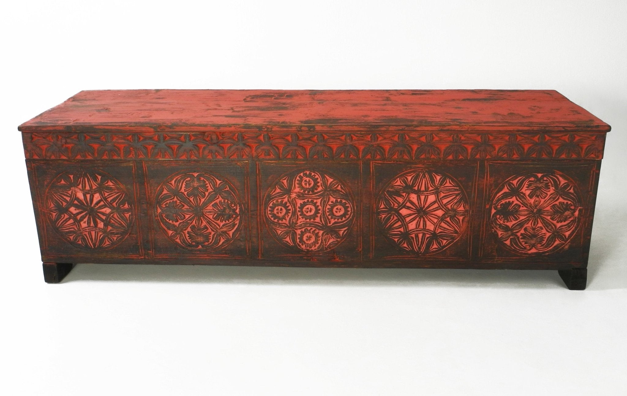 Swat Valley Low Chest in Carved Cedar - Surround Living - 8
