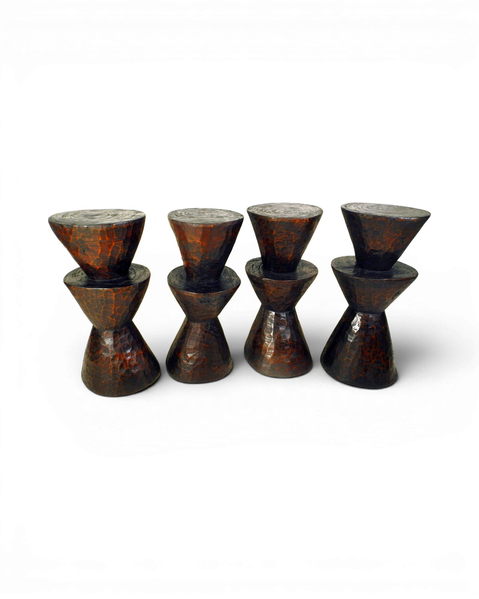 Set of Four Ethiopian - Style Monoxylous Bar Stools - Surround Living - 2