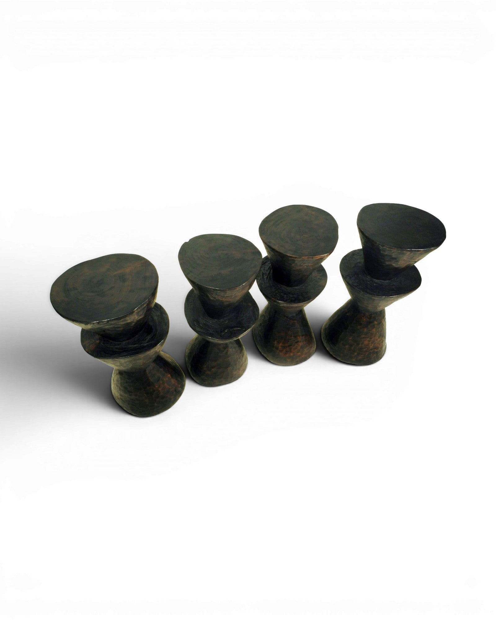Set of Four Ethiopian - Style Monoxylous Bar Stools - Surround Living - 4