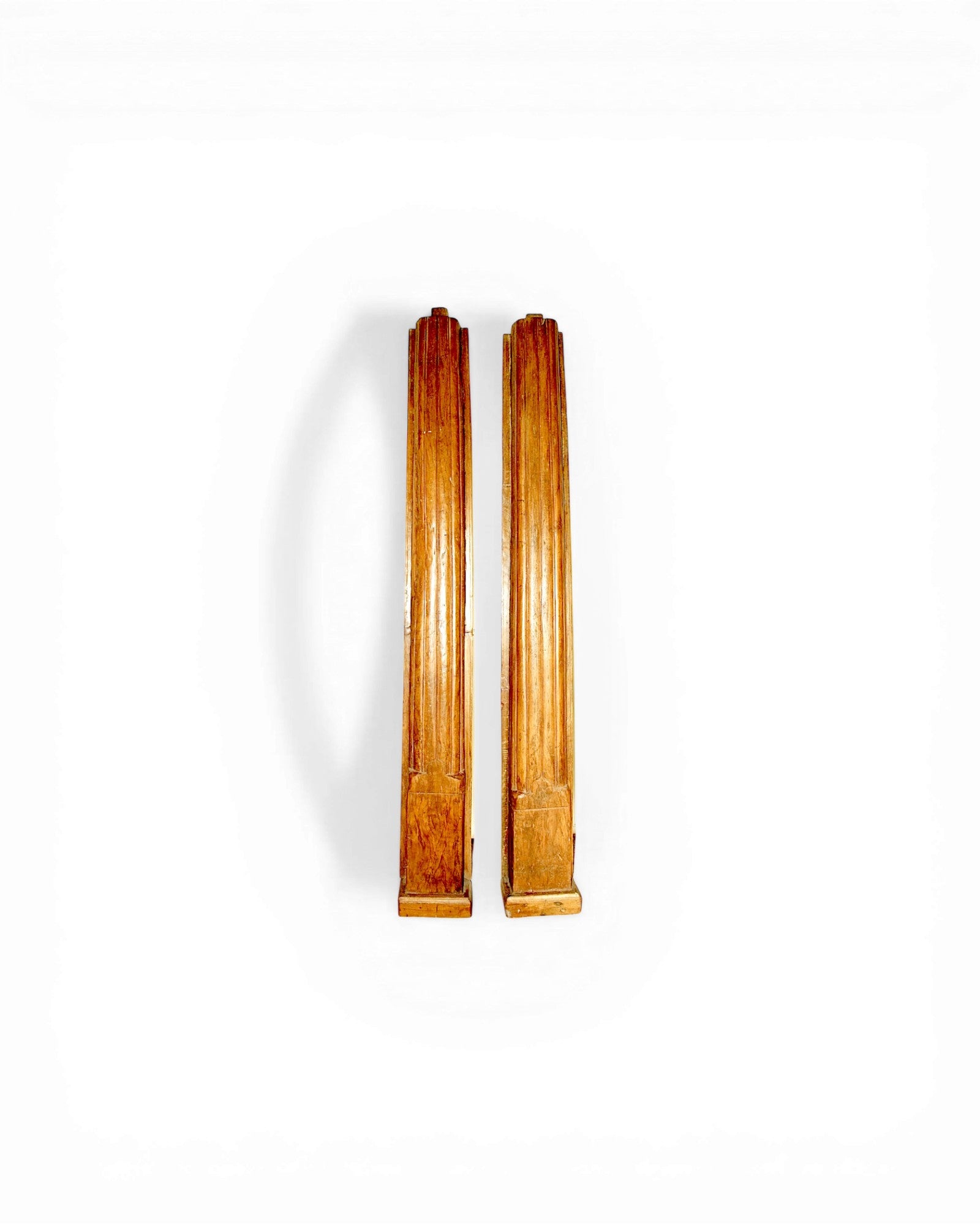 Pair of Fluted Sri Lankan Pillars (Pilasters), 19th Century