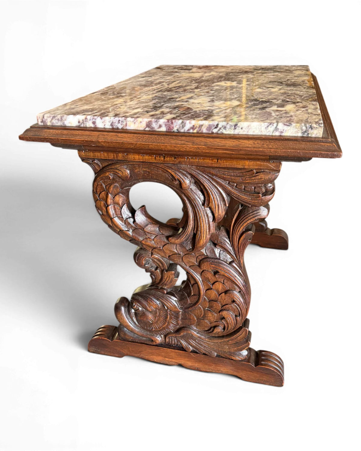 19th Century Dolphins Carved Side Table - Surround Living - 4