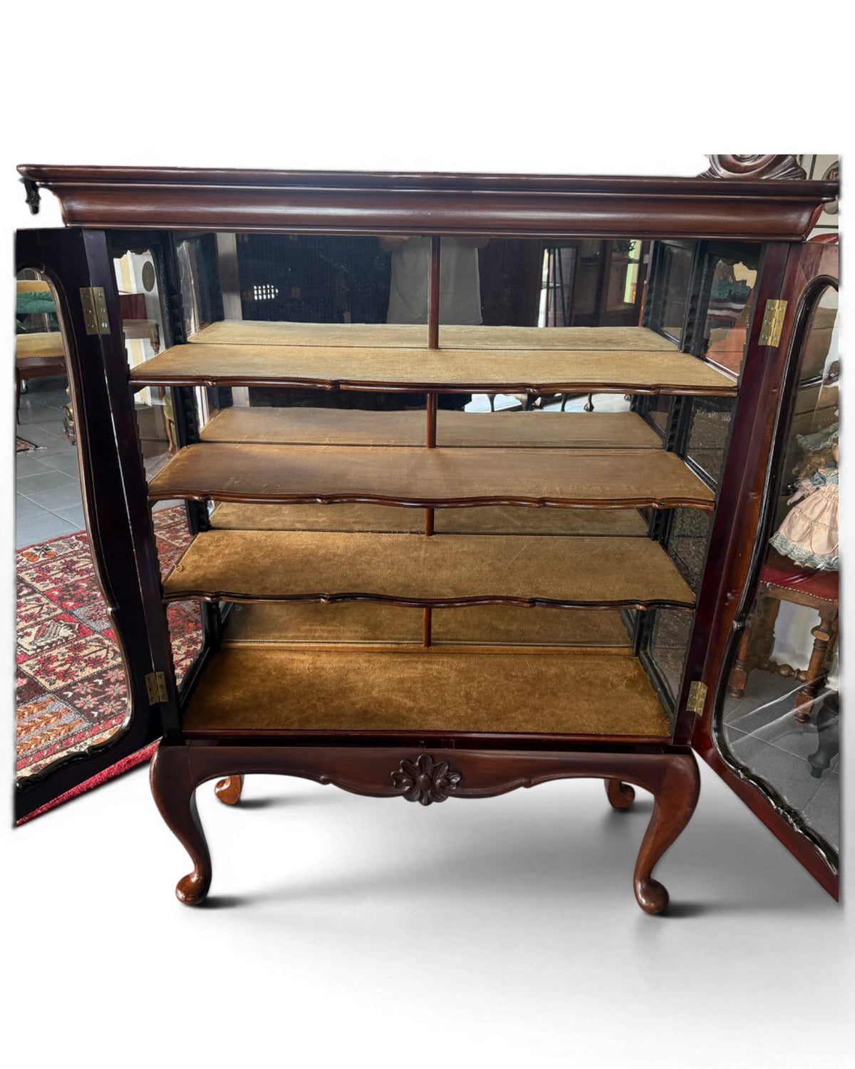 19th Century Dutch Mahogany Display Cabinet - Surround Living - 6