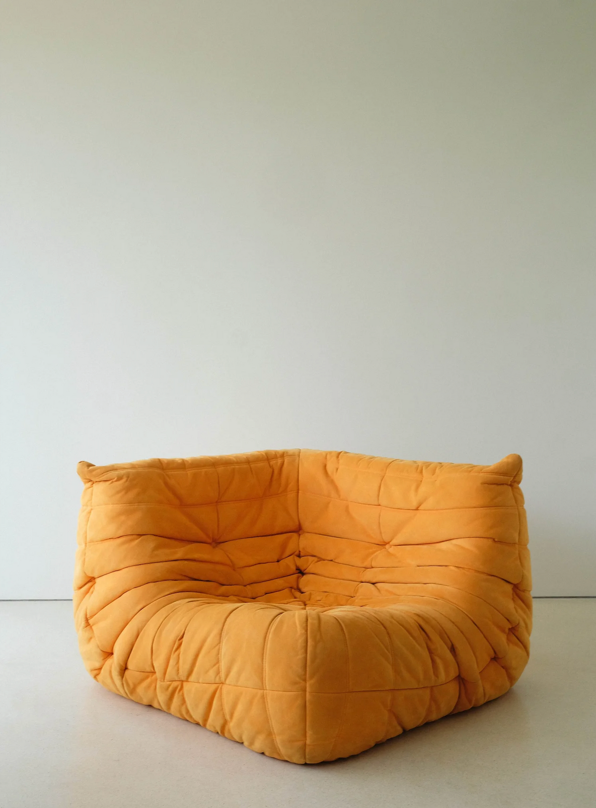 Togo Small Settee (2 Seaters) & Corner Seat in Yellow Alcantara, designed by Michel Ducaroy for Ligne Roset