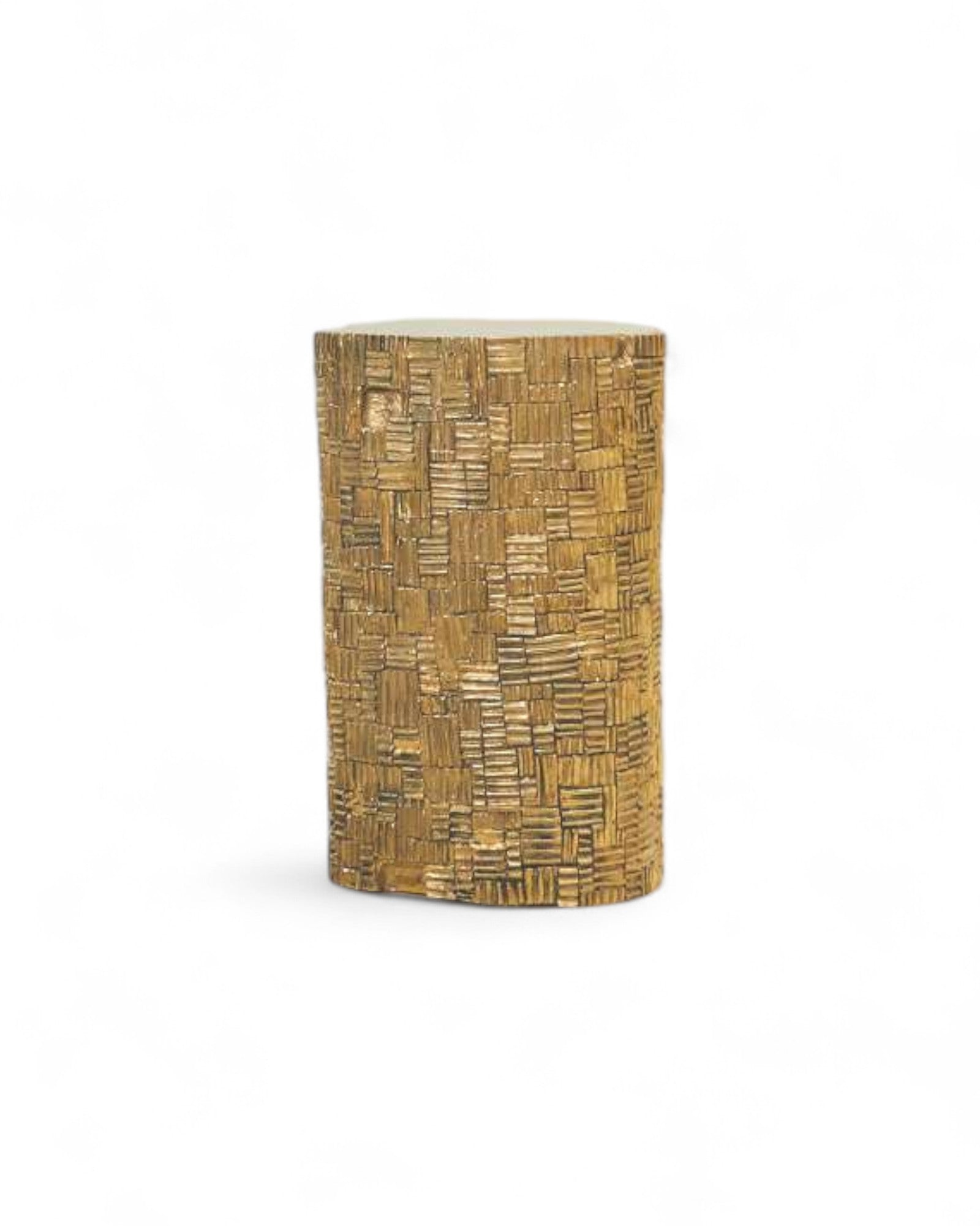 Log Stool (S) - Polished Brass