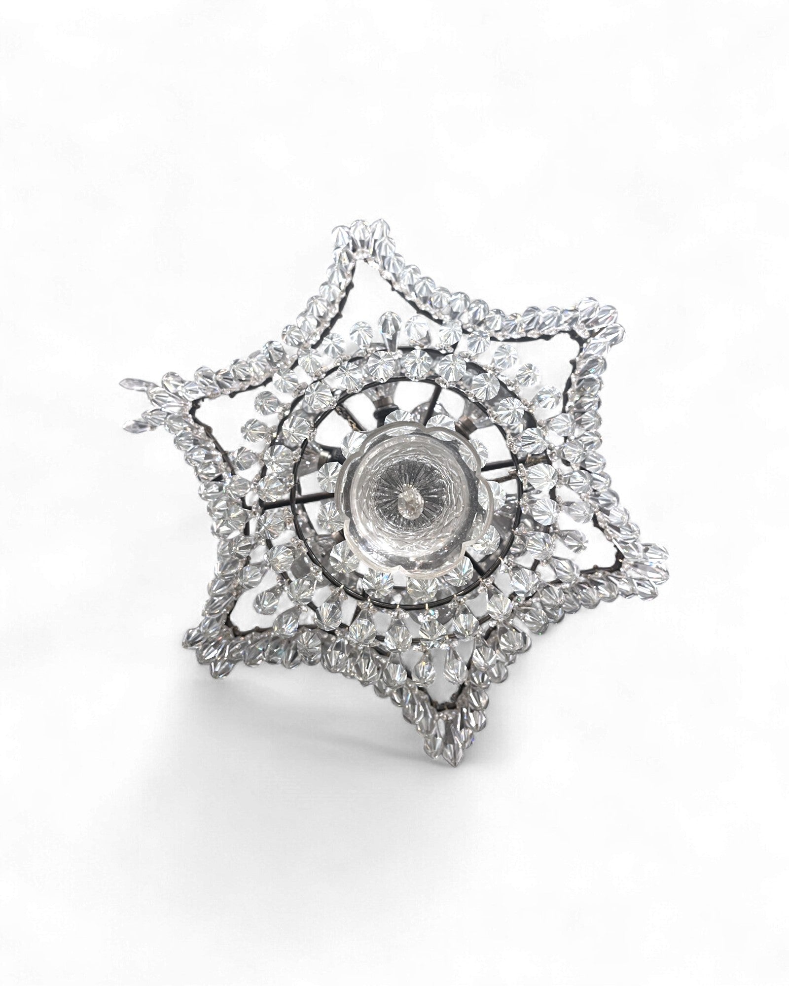 Vintage Multi-Tier Bohemian Crystal Chandelier