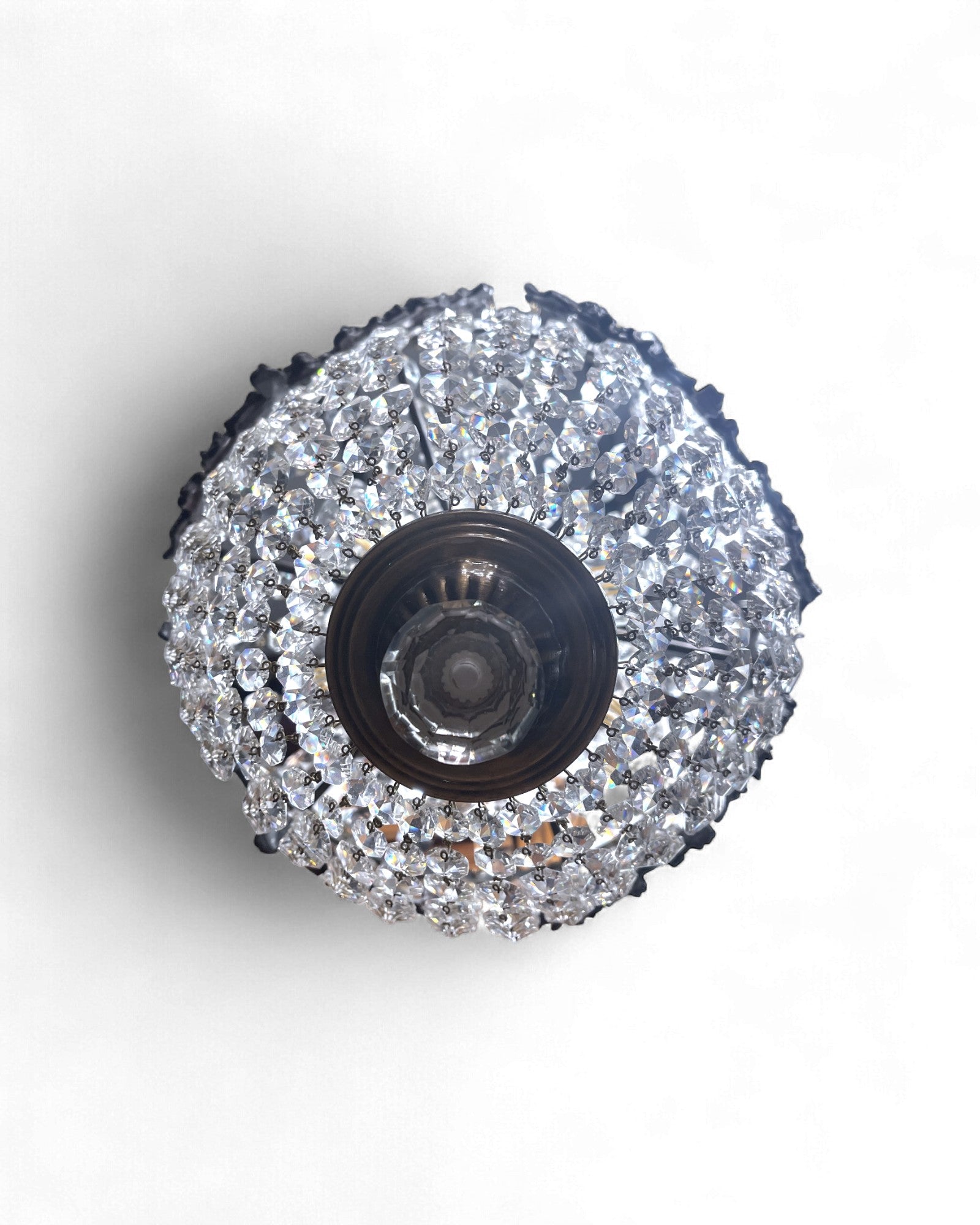 Vintage Bohemian Crystal Empire Chandelier