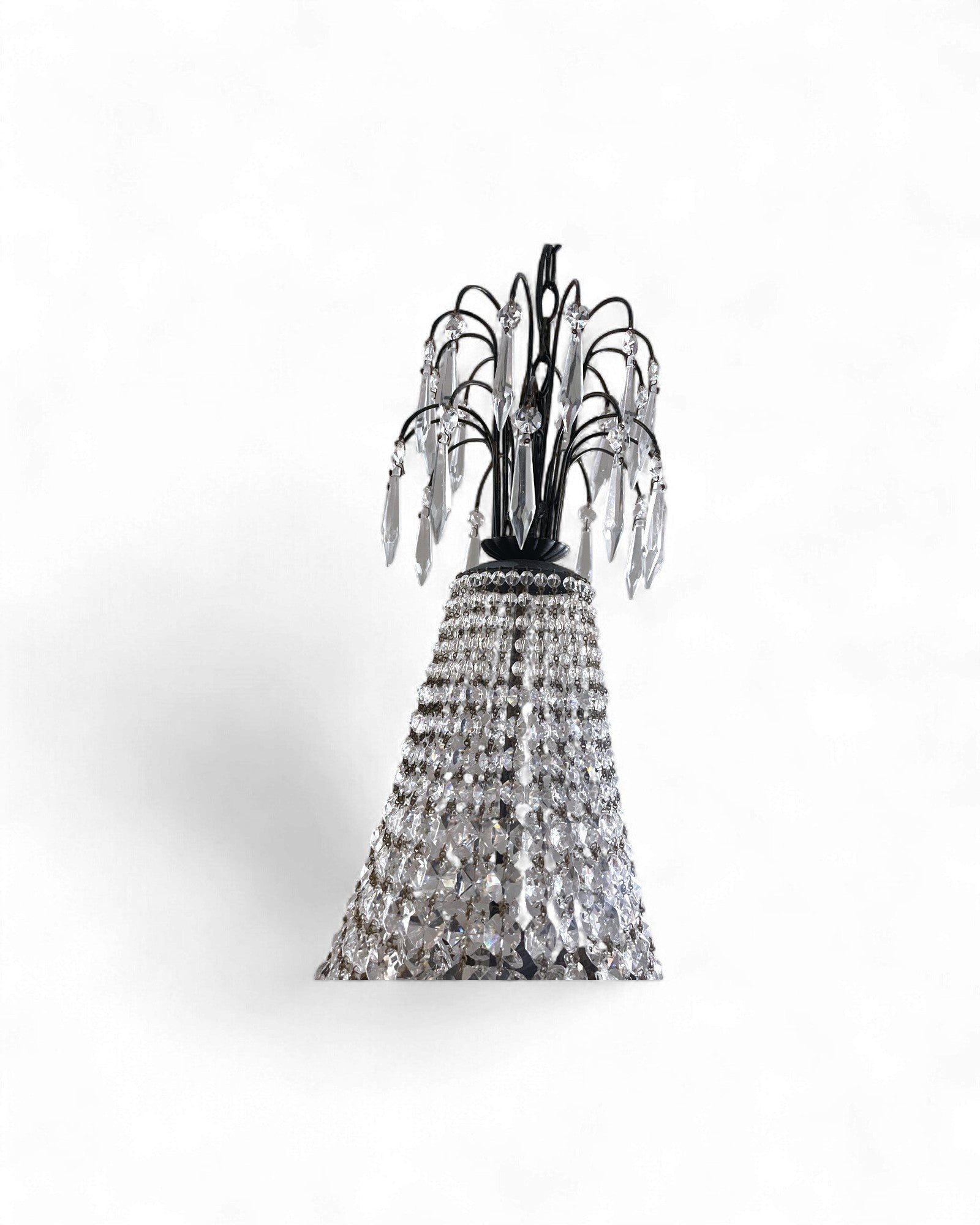 Vintage Bohemian Crystal Empire Chandelier