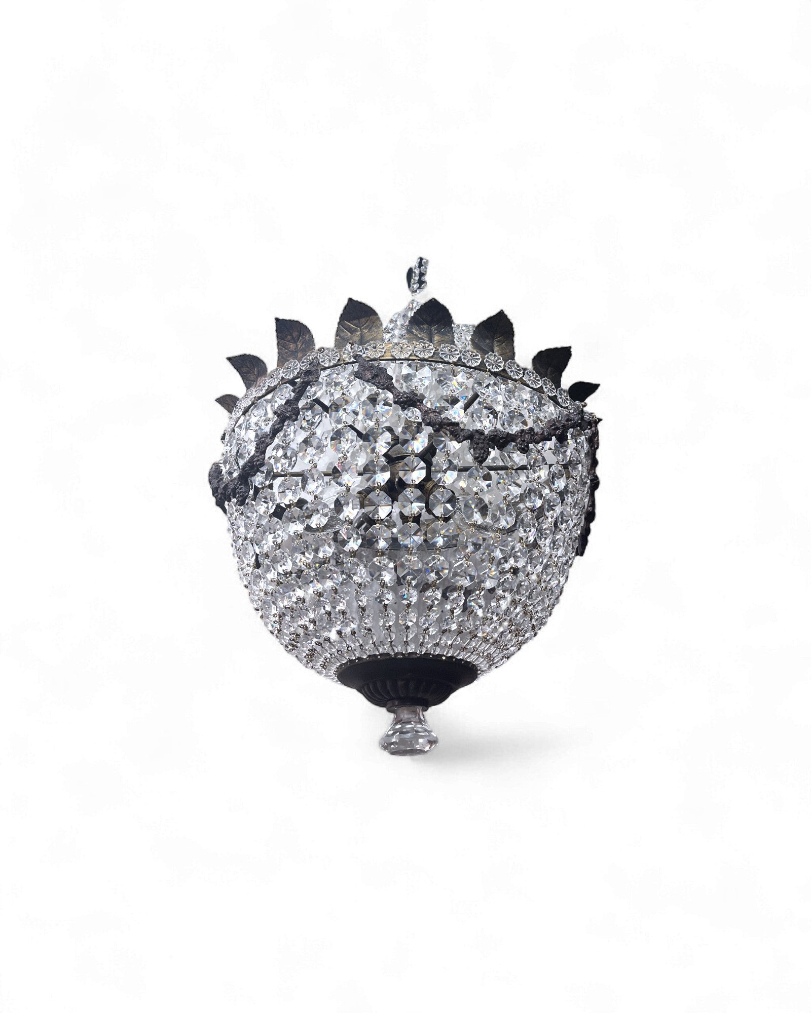 Vintage Bohemian Crystal Empire Chandelier