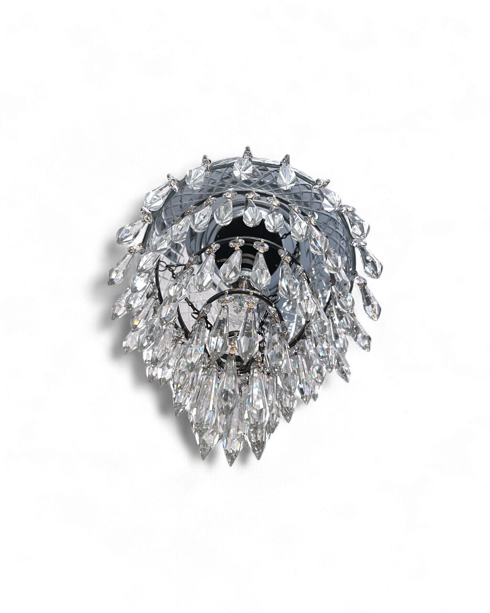 Vintage Dome-Top “Wedding Cake” Bohemian Crystal Chandelier