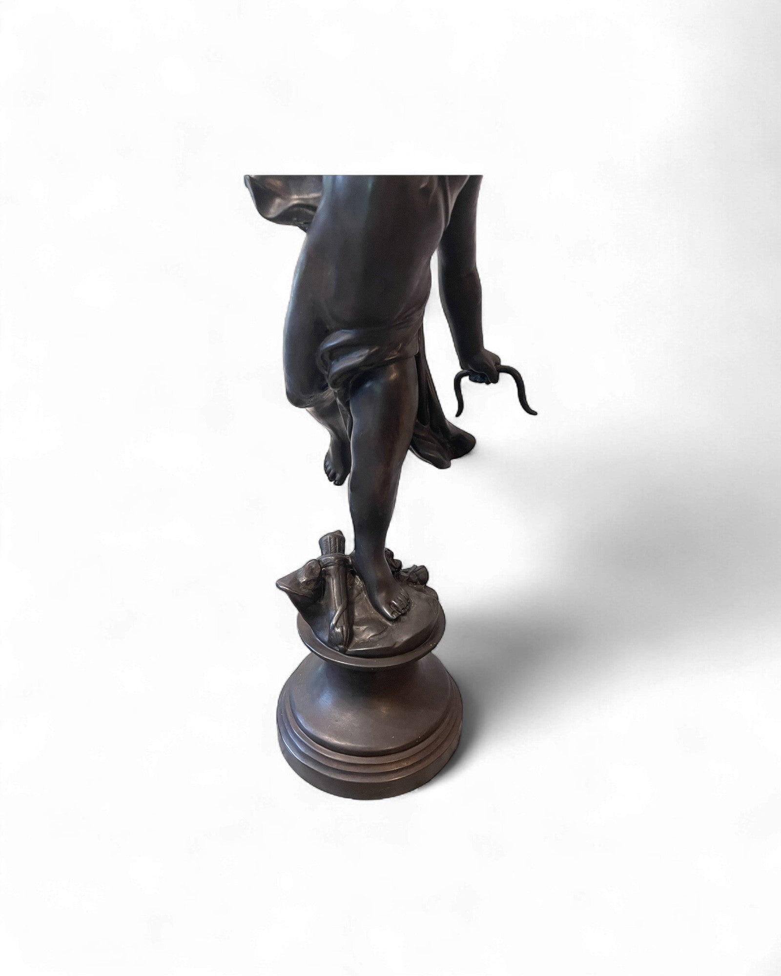 Bronze Cherub Girandole Candelabra Lamp - 3 Light