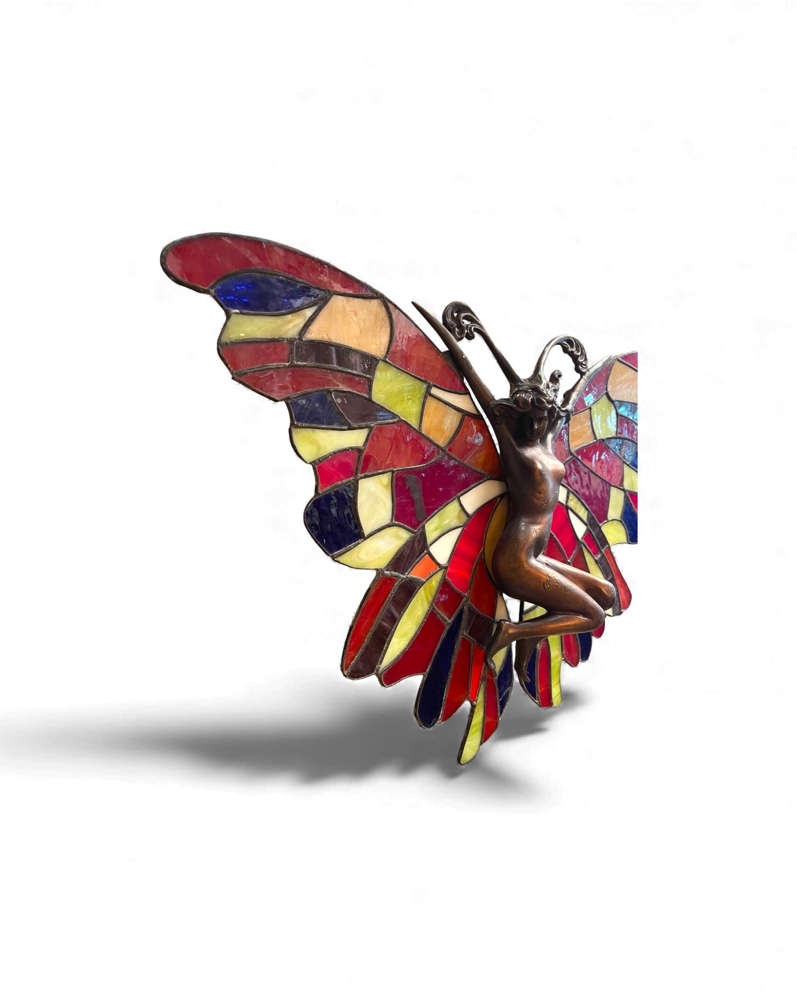 Stained Glass “Butterfly Lady” Wall Sculpture