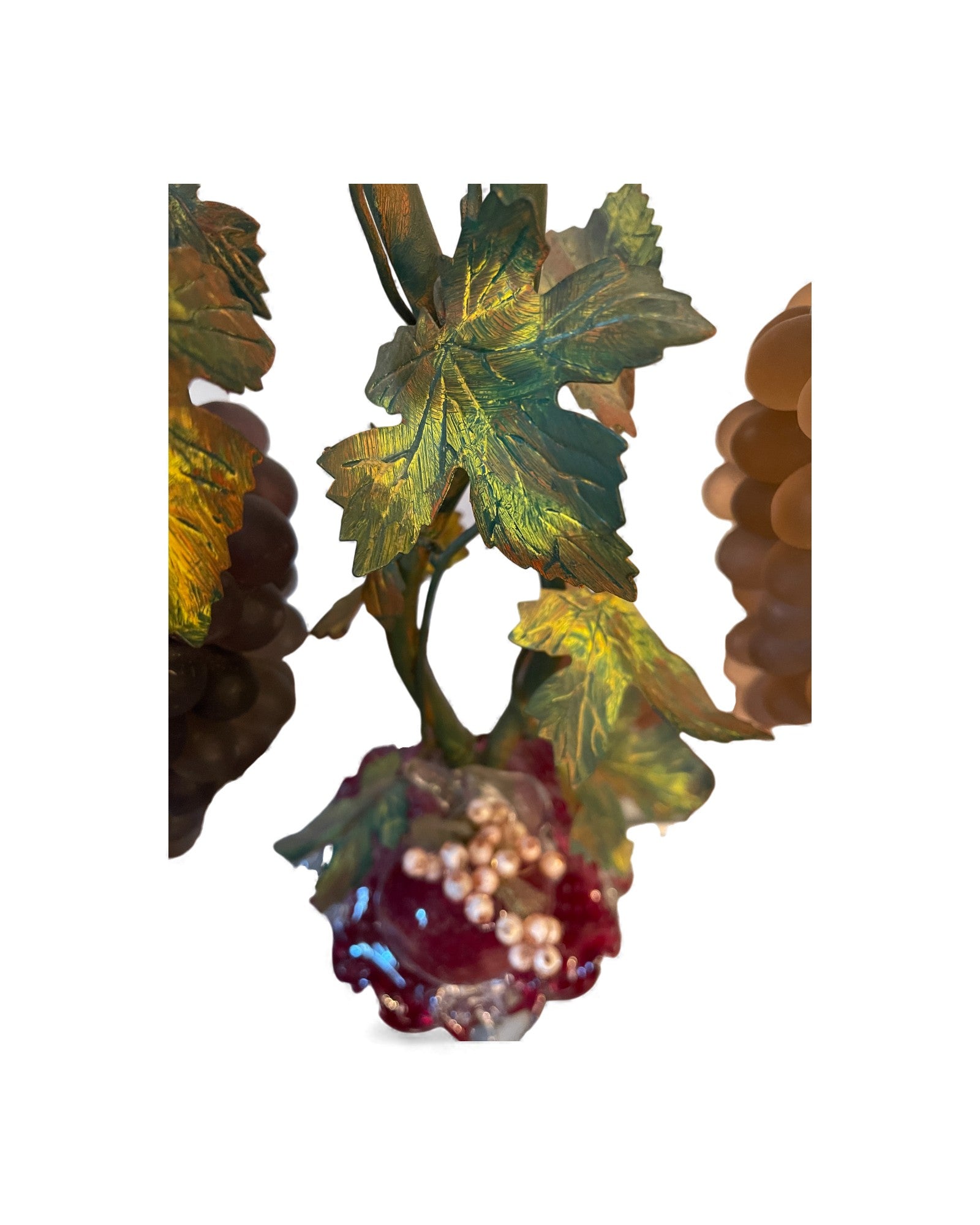 2-Globe Murano Glass Grape Table Lamp