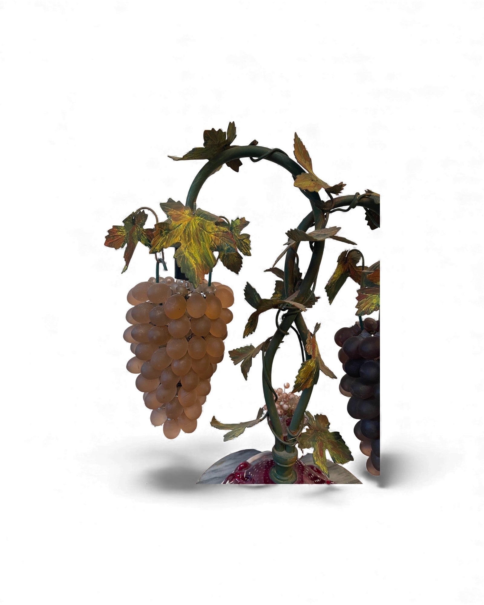 2-Globe Murano Glass Grape Table Lamp