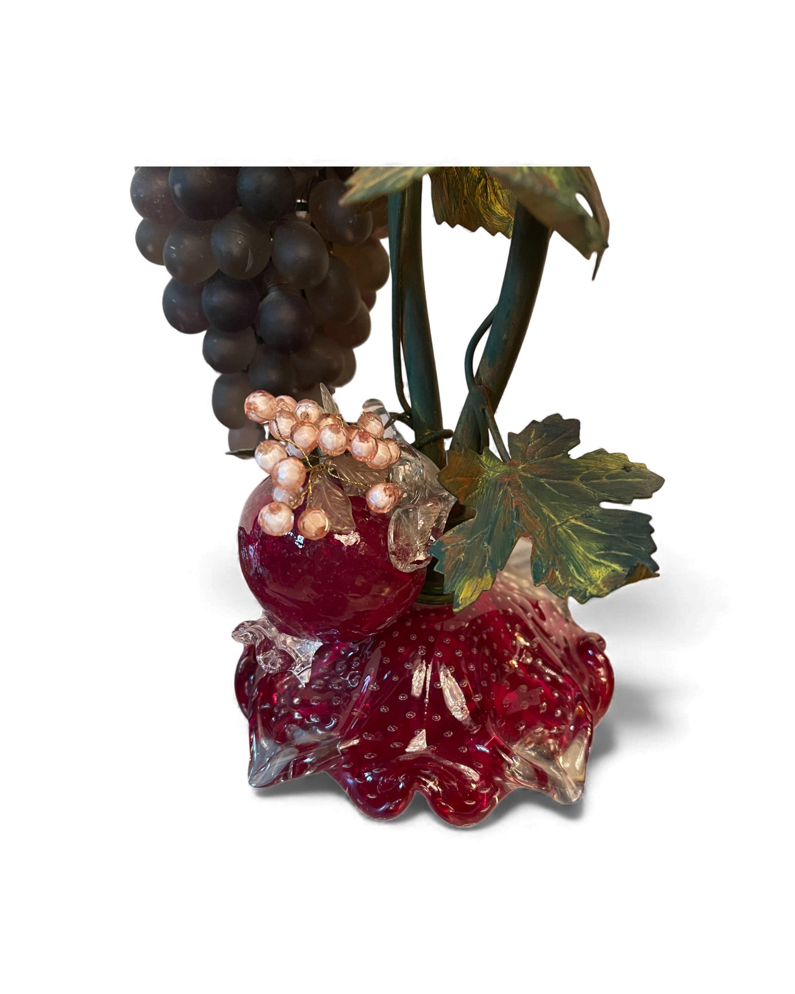 2-Globe Murano Glass Grape Table Lamp