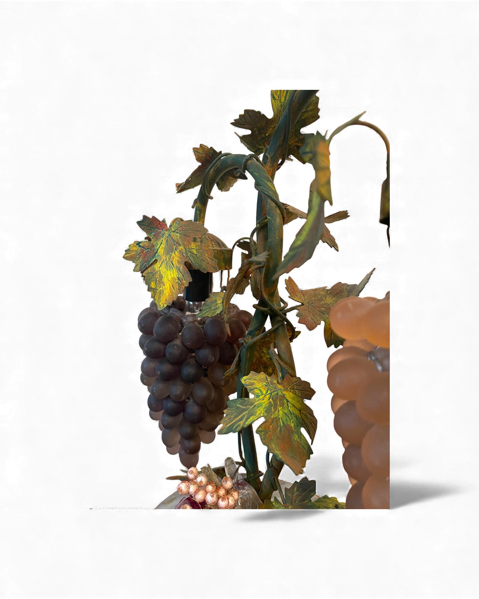 2-Globe Murano Glass Grape Table Lamp