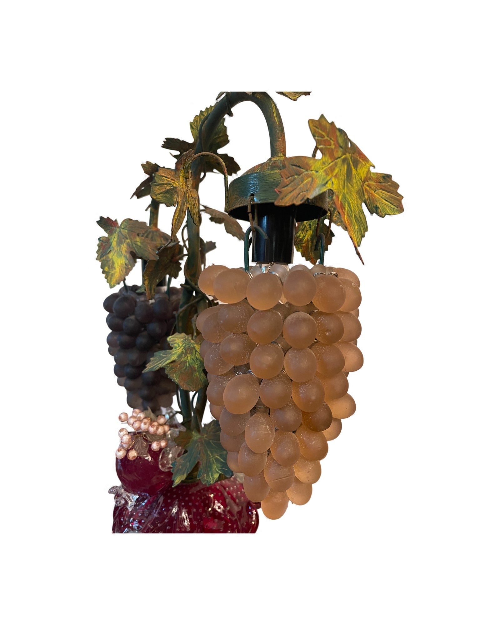 2-Globe Murano Glass Grape Table Lamp