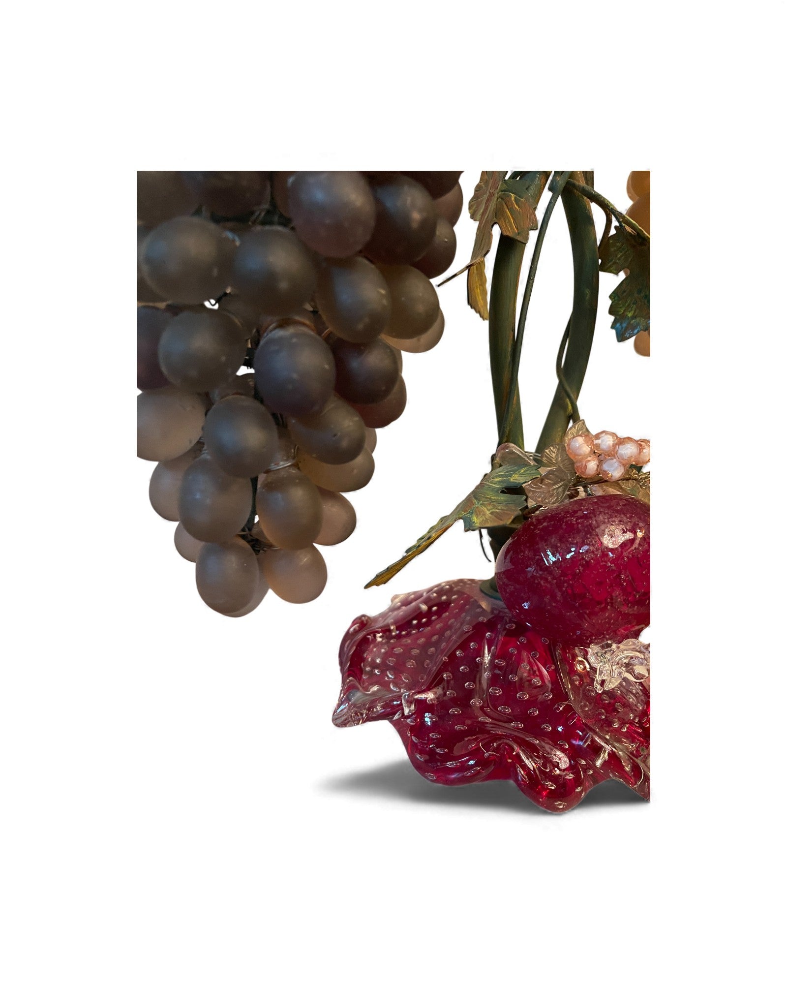 2-Globe Murano Glass Grape Table Lamp