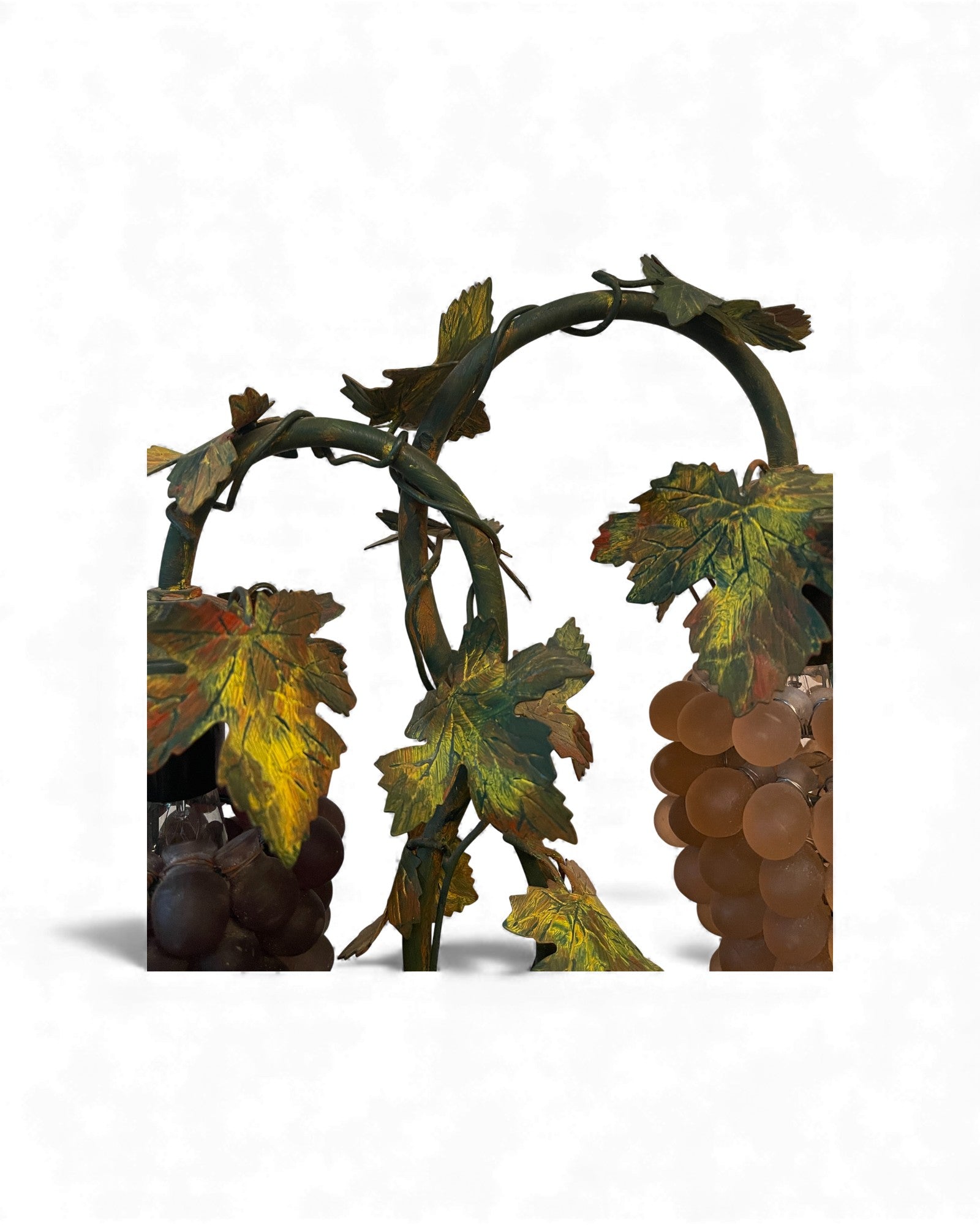 2-Globe Murano Glass Grape Table Lamp