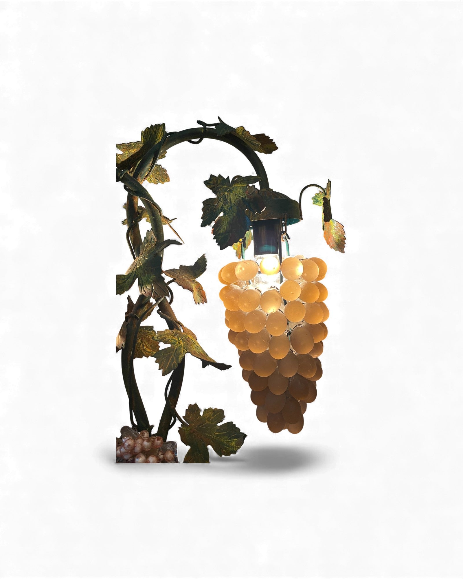 2-Globe Murano Glass Grape Table Lamp