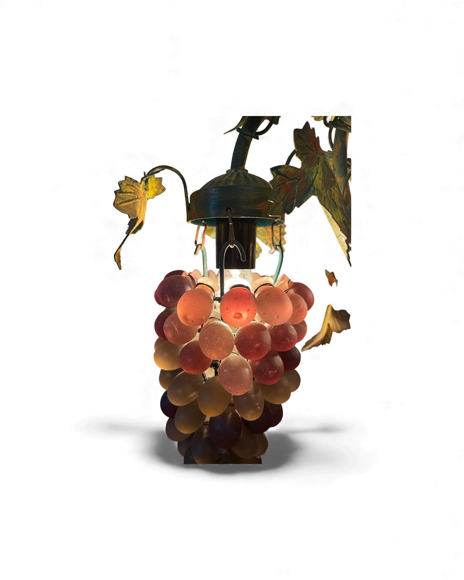 2-Globe Murano Glass Grape Table Lamp