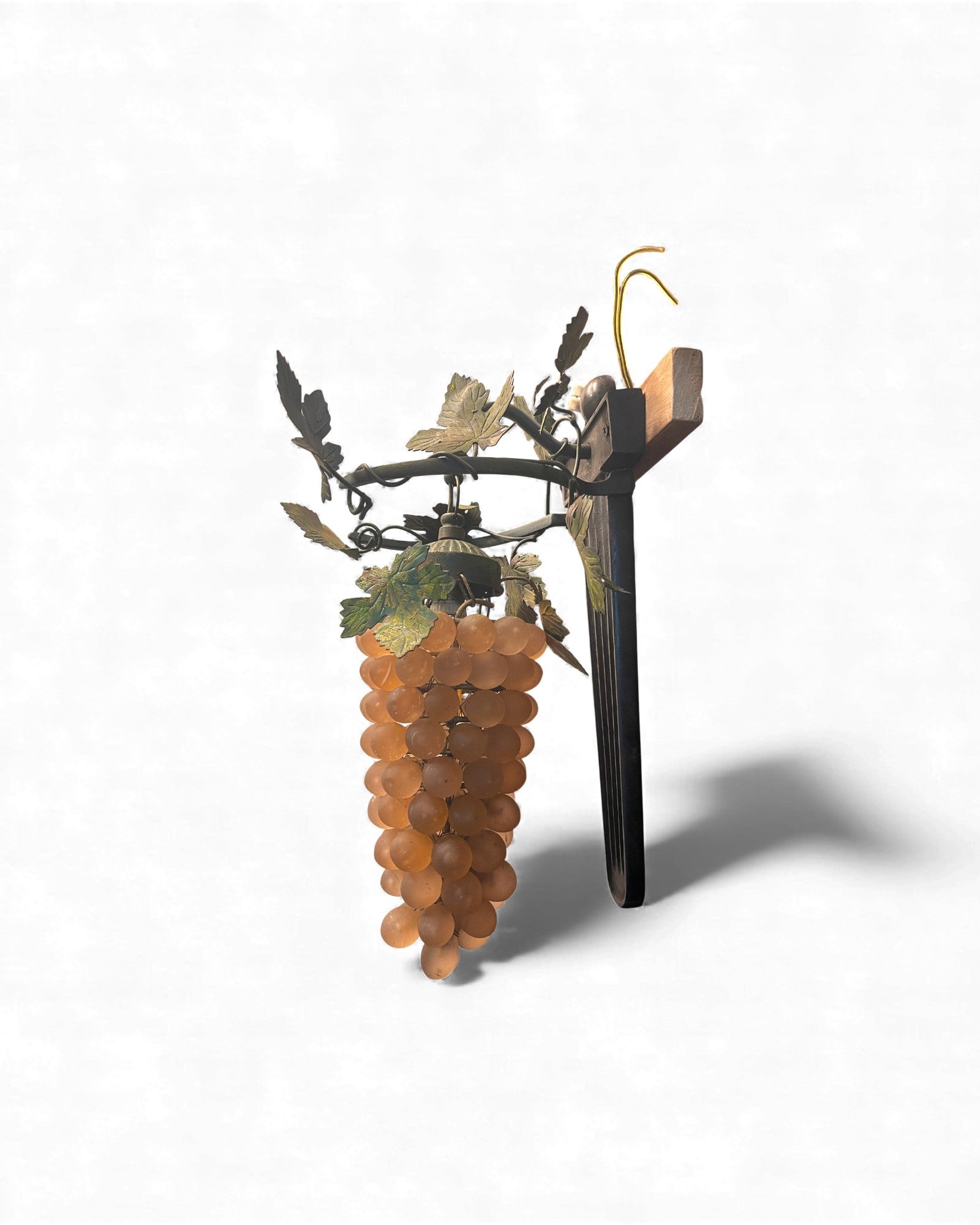 1-Globe Murano Glass Grape Wall Lamp