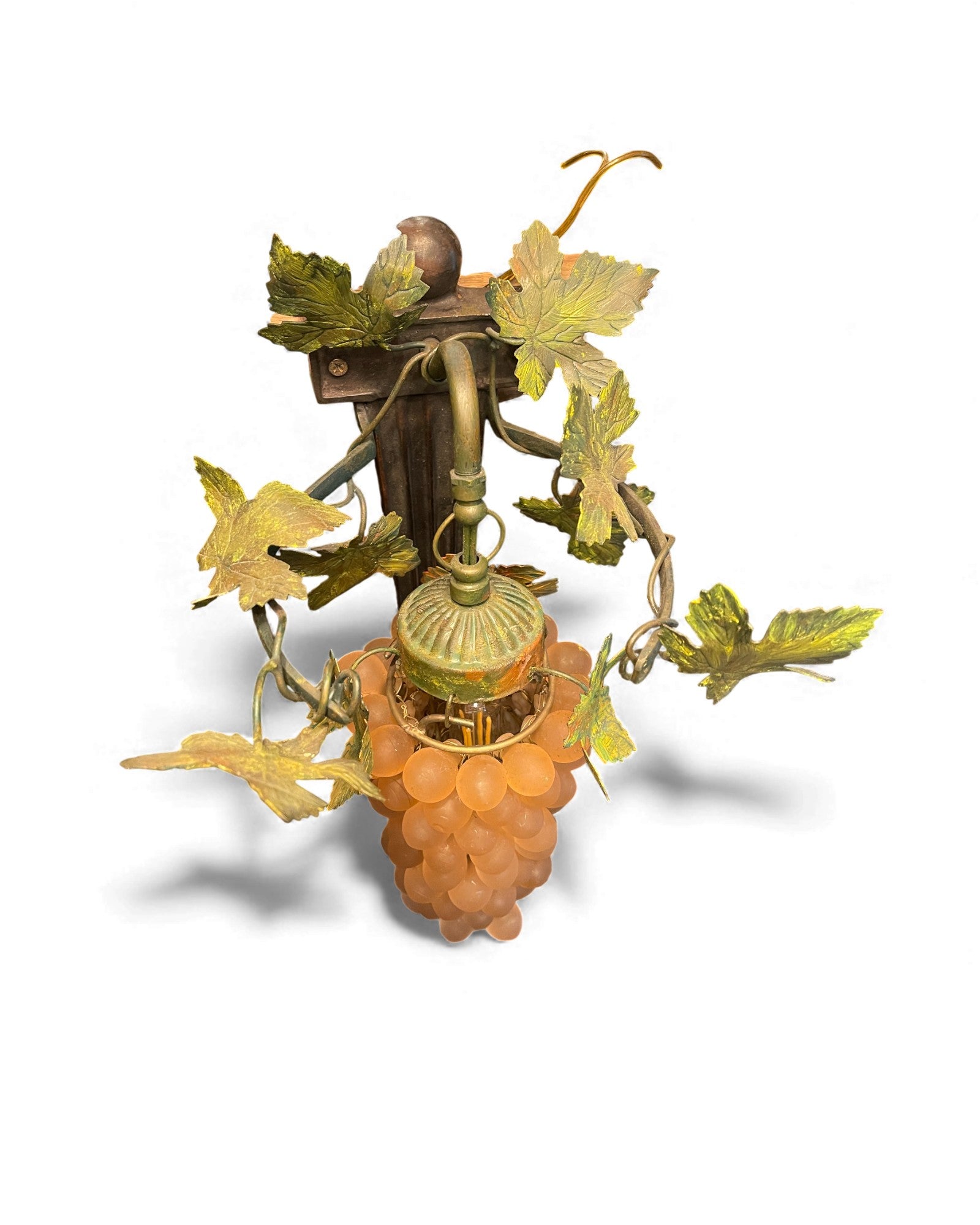 1-Globe Murano Glass Grape Wall Lamp