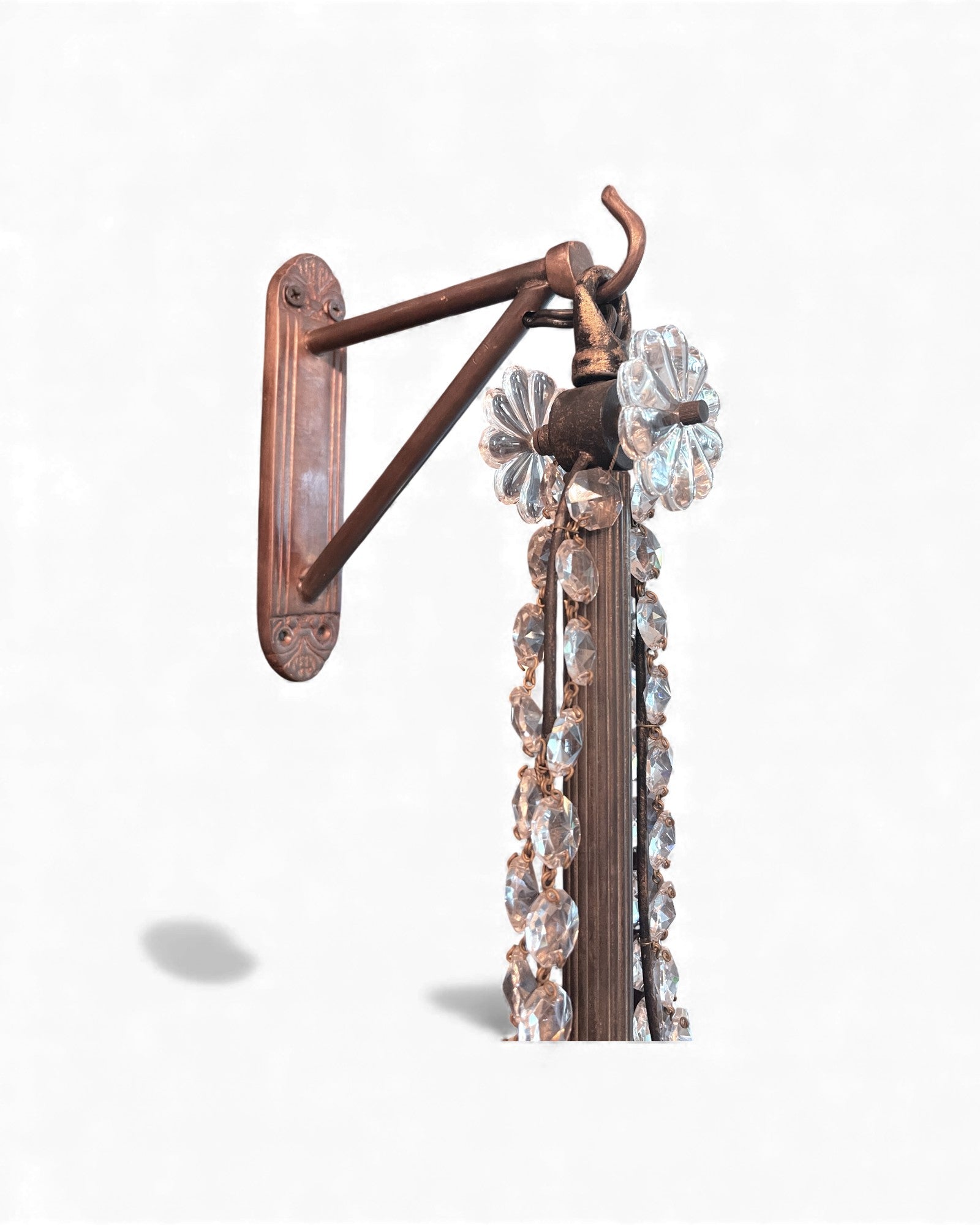 Single Draped Garland Crystal Wall Lamp