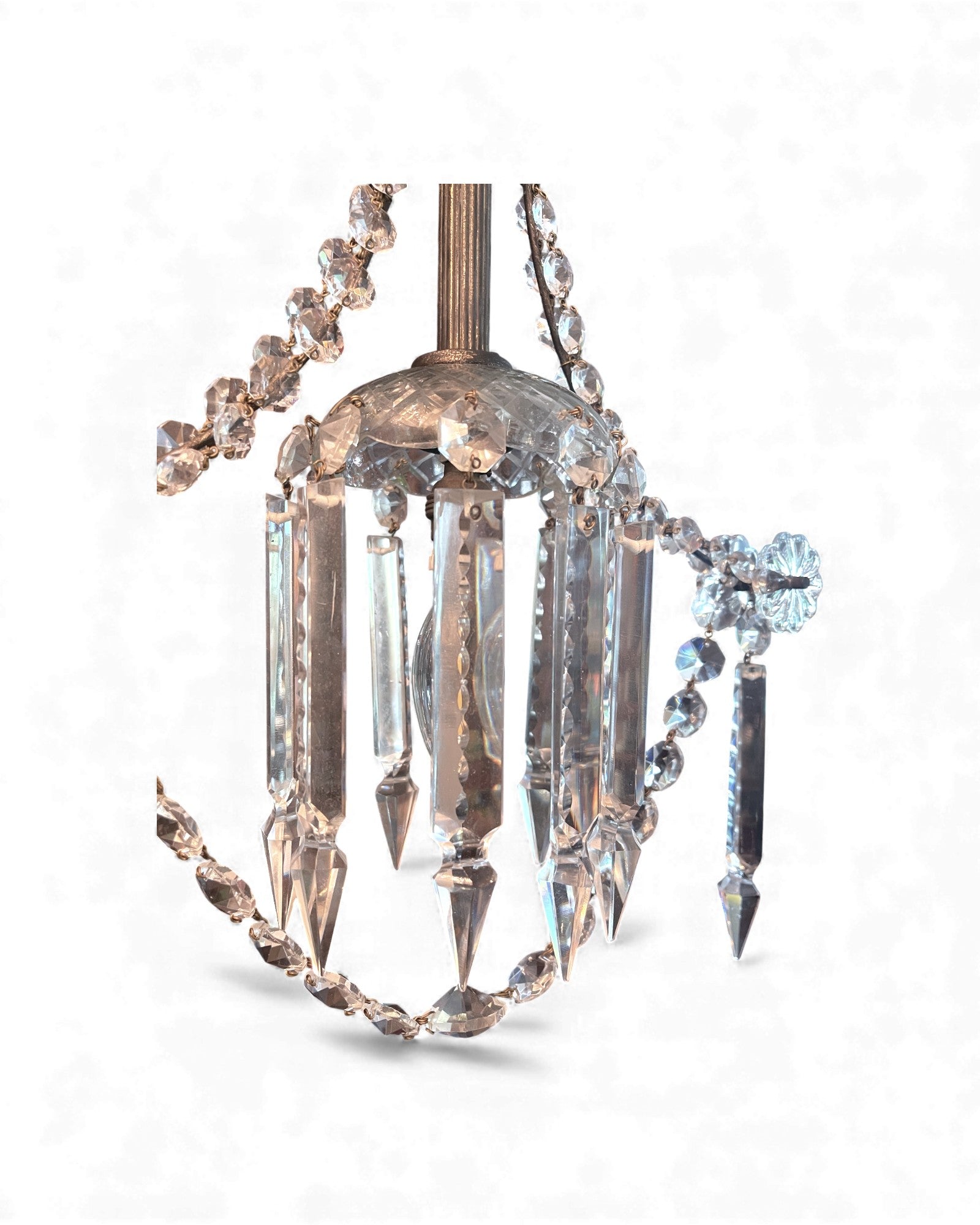 Single Draped Garland Crystal Wall Lamp