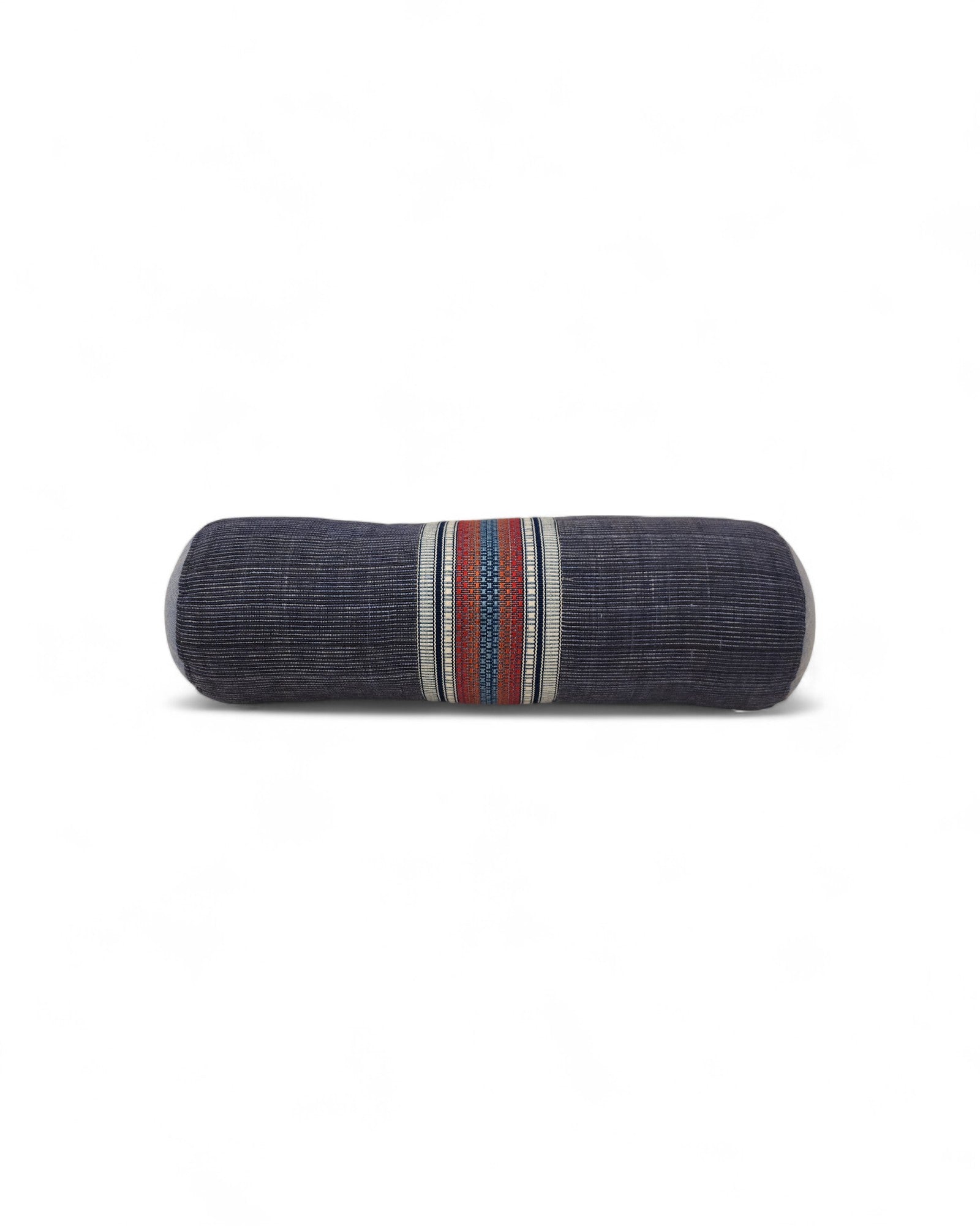 Brocade Centre Bolster in Indigo Tortoiseshell Weave