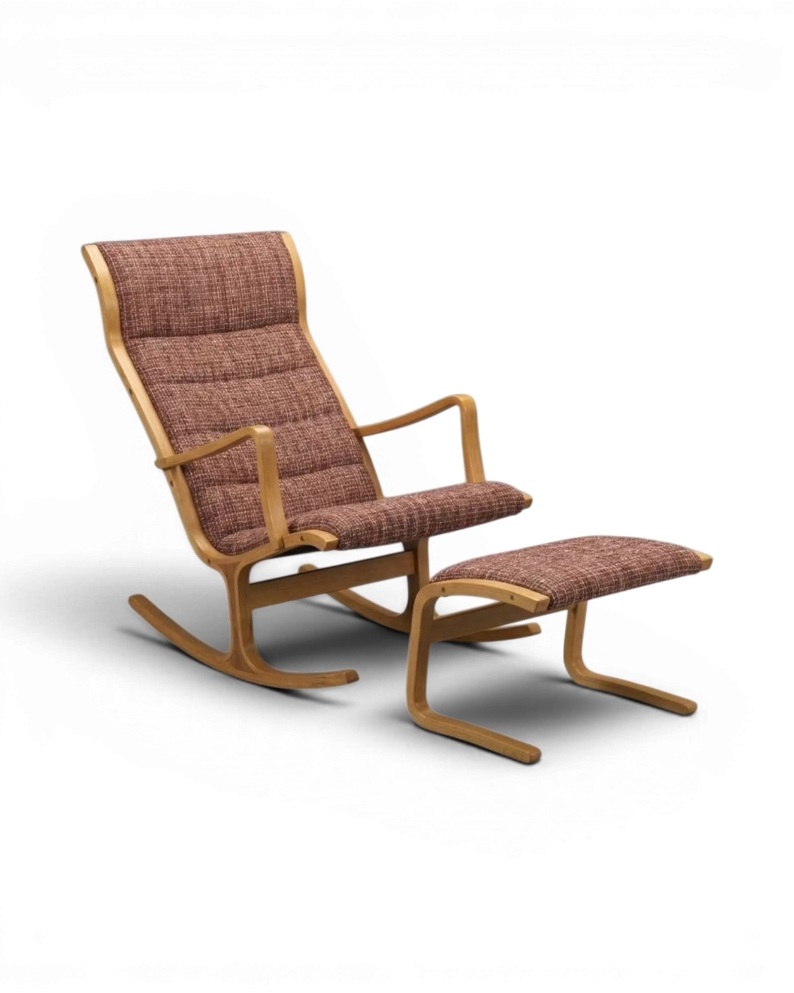 Tendo Mokko Vintage Rocking Chair & Ottoman